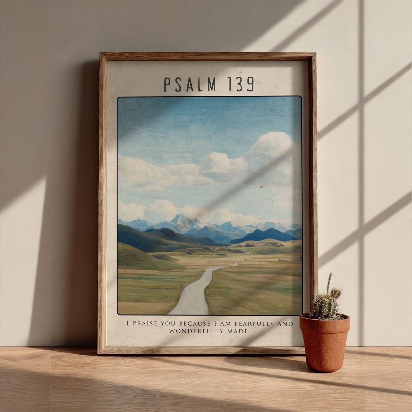 Psalm 139 Scripture Art - "Fearfully and Wonderfully Made" Wall Print