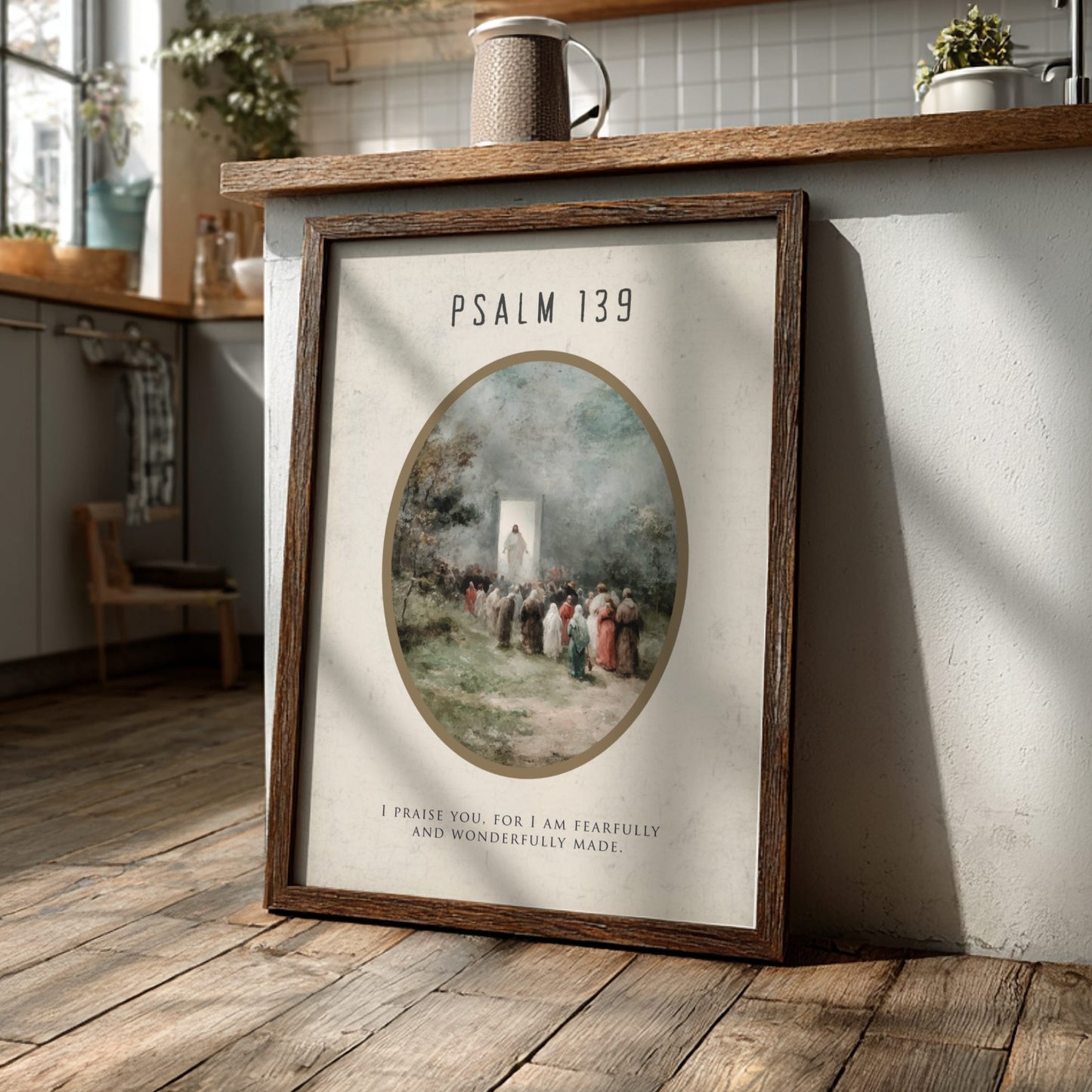 Psalm 139 Scripture Art - "Where Can I Go?" Wall Print