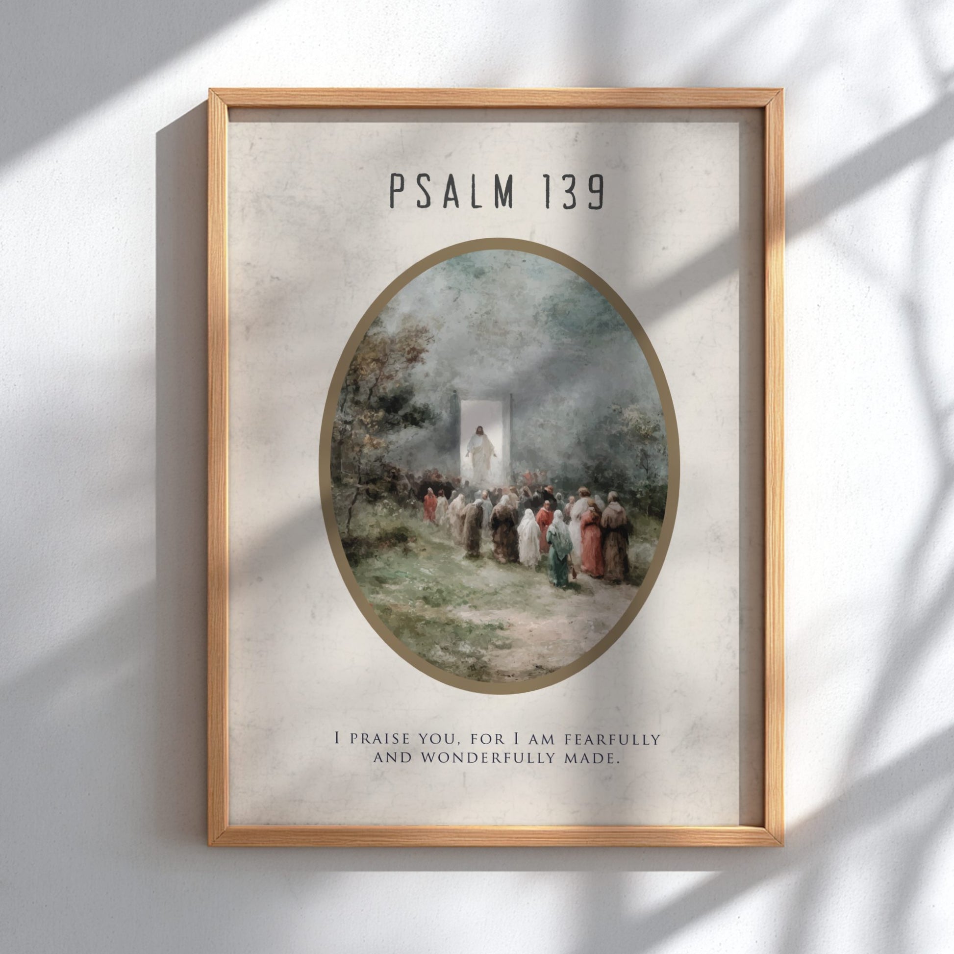 Psalm 139 Scripture Art - "Where Can I Go?" Wall Print