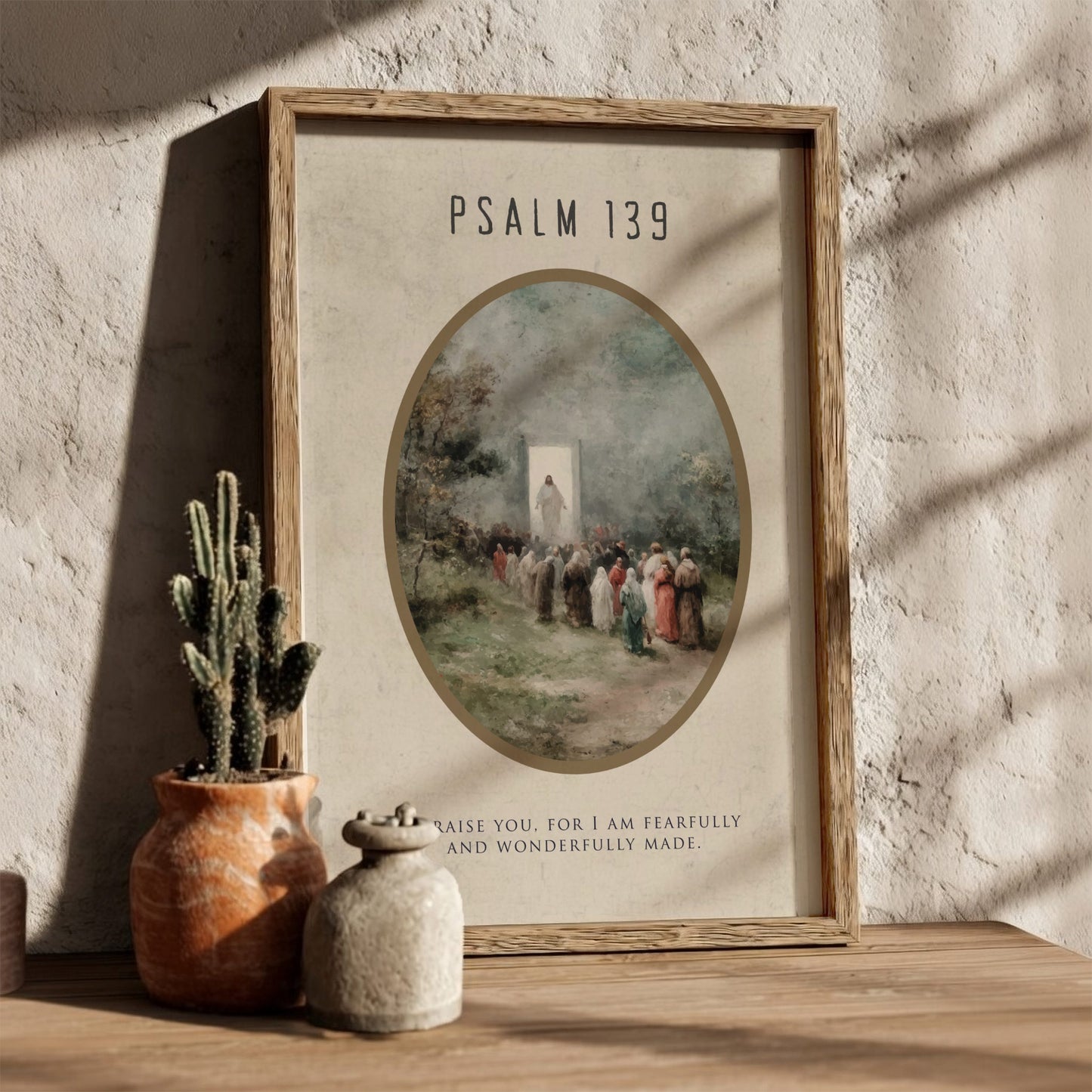 Psalm 139 Scripture Art - "Where Can I Go?" Wall Print