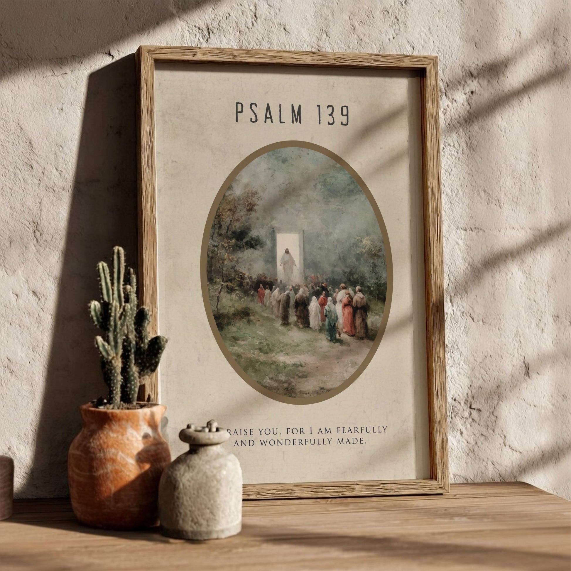 Psalm 139 Scripture Art - "Where Can I Go?" Wall Print