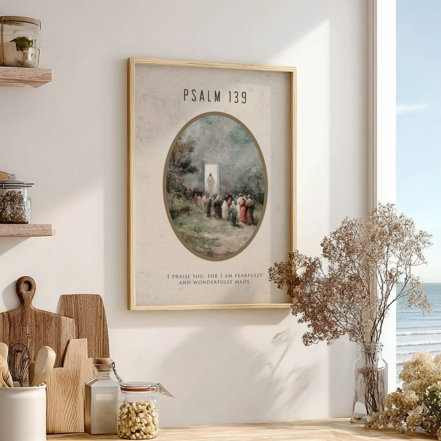 Psalm 139 Scripture Art - "Where Can I Go?" Wall Print
