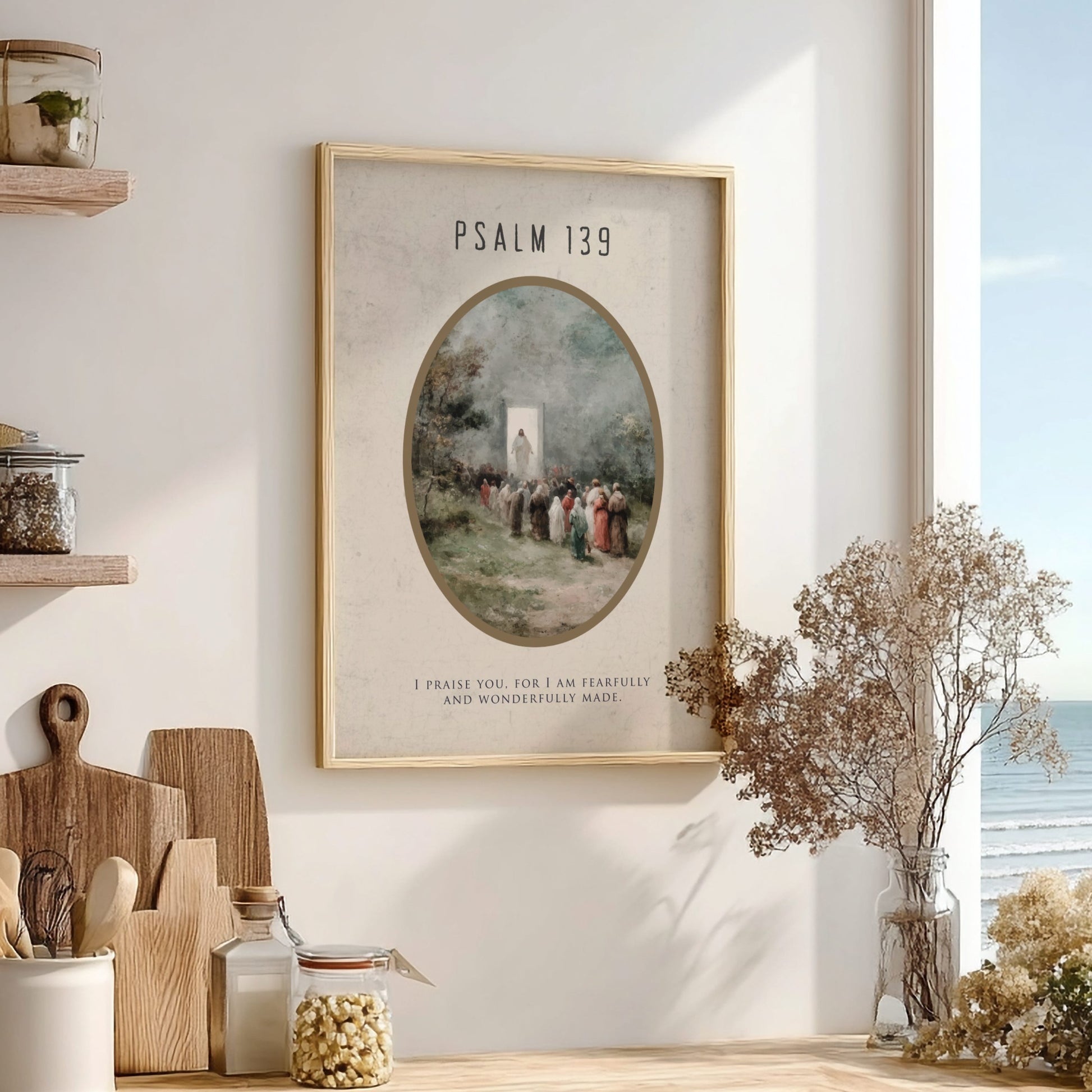 Psalm 139 Scripture Art - "Where Can I Go?" Wall Print