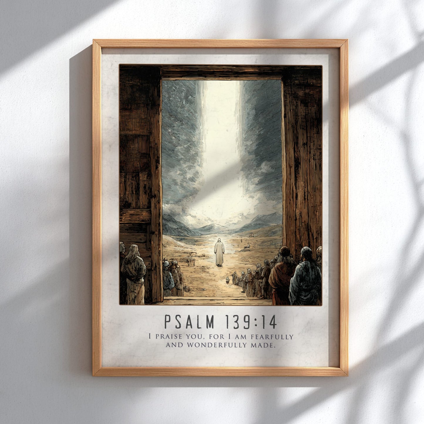 Psalm 139:14 Scripture Art - "Fearfully and Wonderfully Made" Wall Print