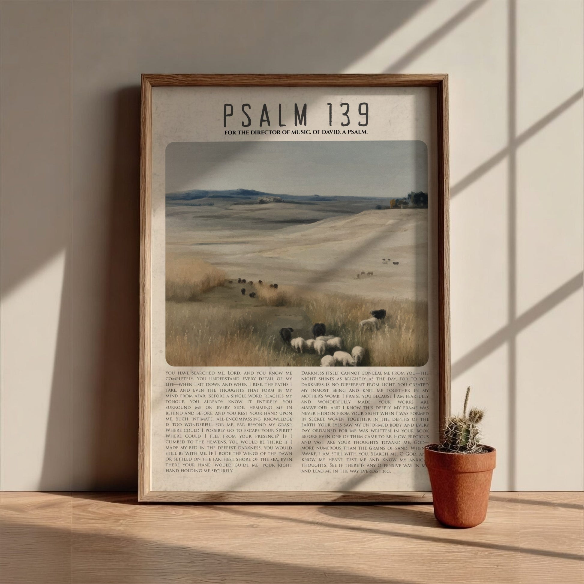 Psalm 139 Scripture Art - "The Darkness is as Light" Wall Print
