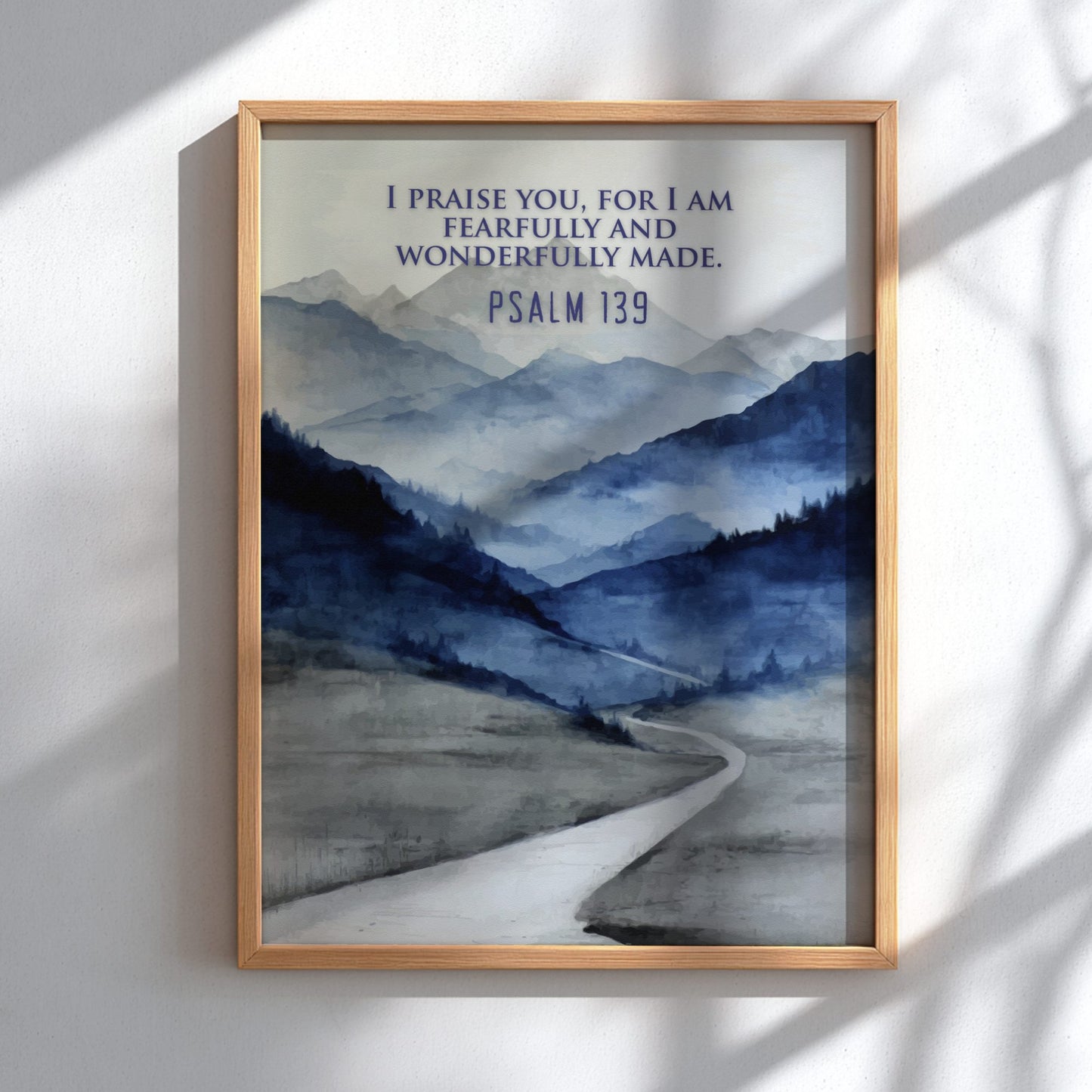 Psalm 139 Scripture Art - "Search Me and Know Me" Wall Print