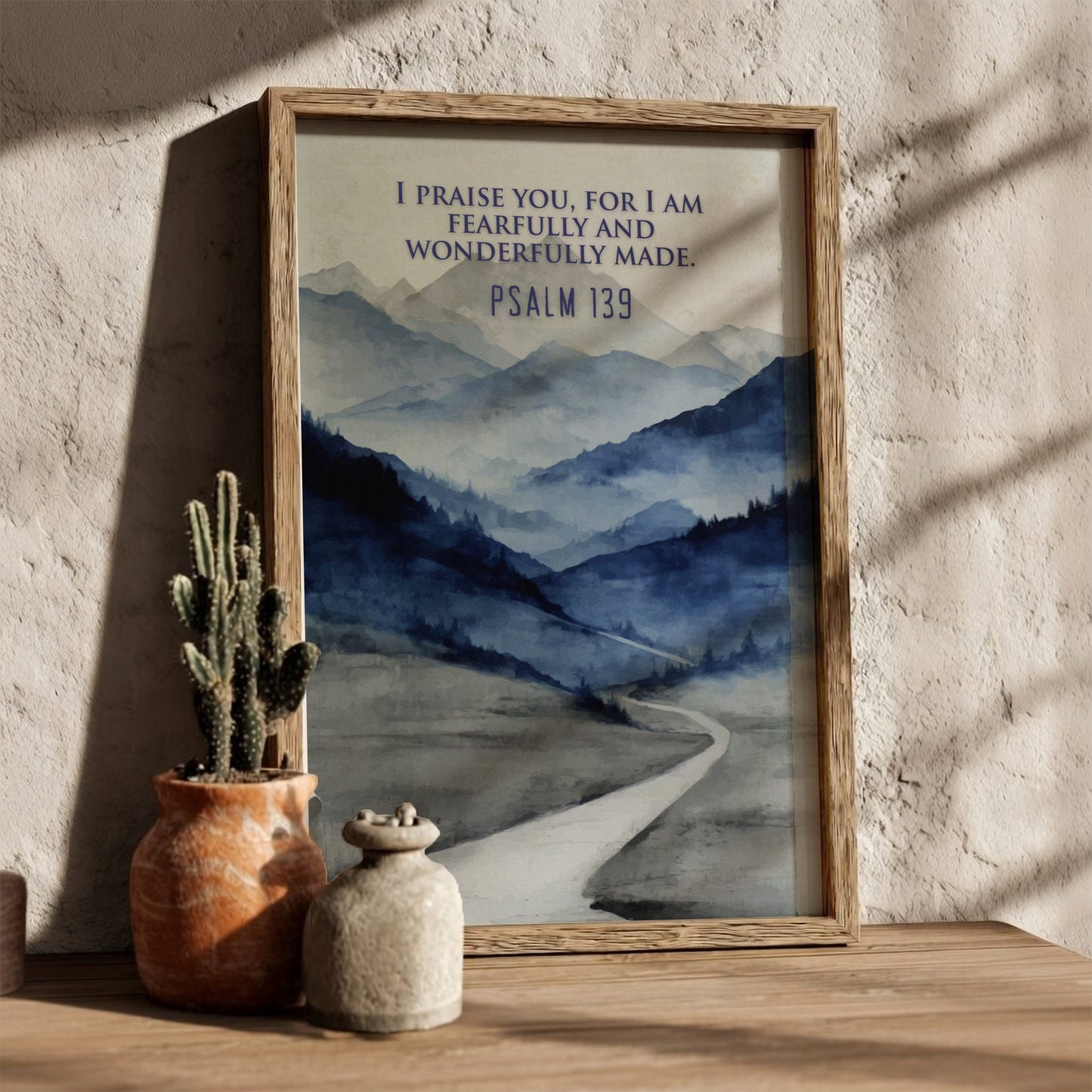 Psalm 139 Scripture Art - "Search Me and Know Me" Wall Print