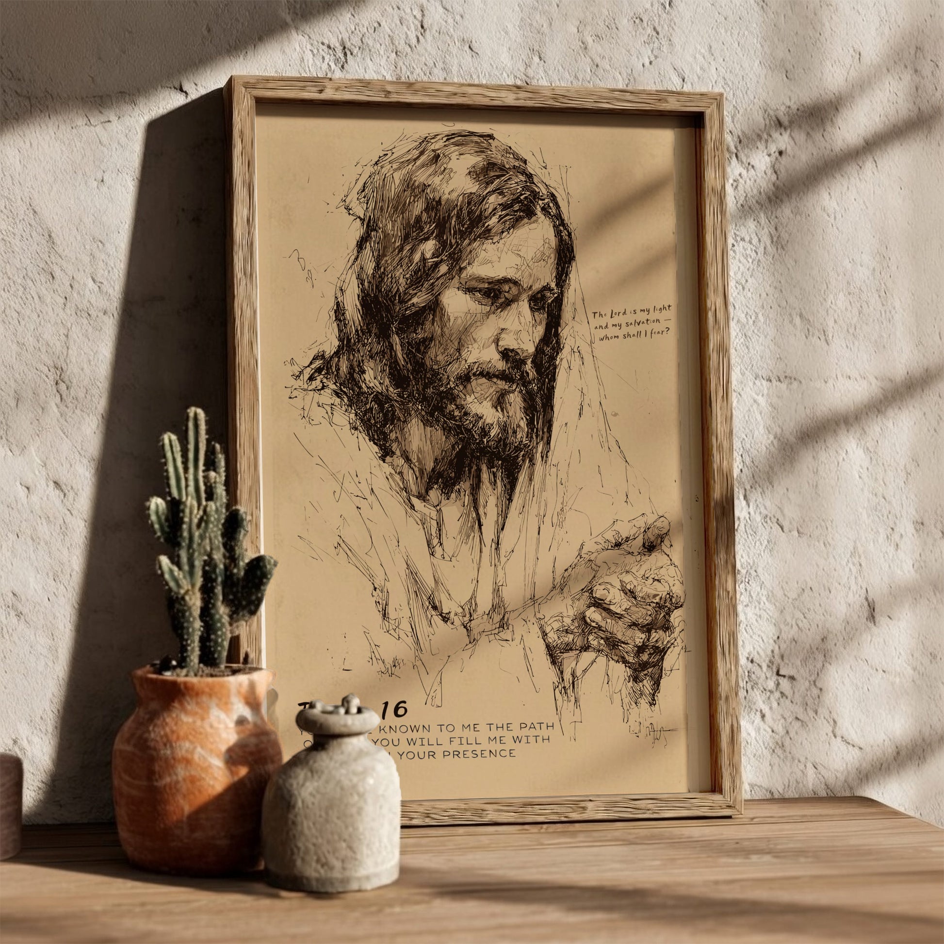 Psalm 16 Scripture Art - "The Path of Life" Wall Print