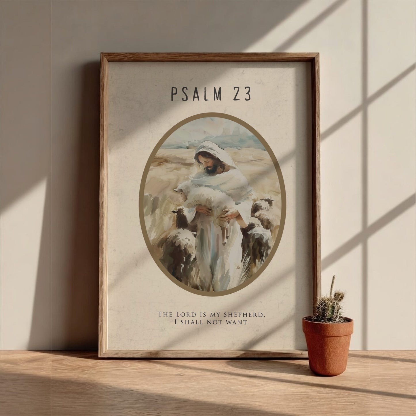 Psalm 23 Scripture Print - "The Good Shepherd" Wall Art