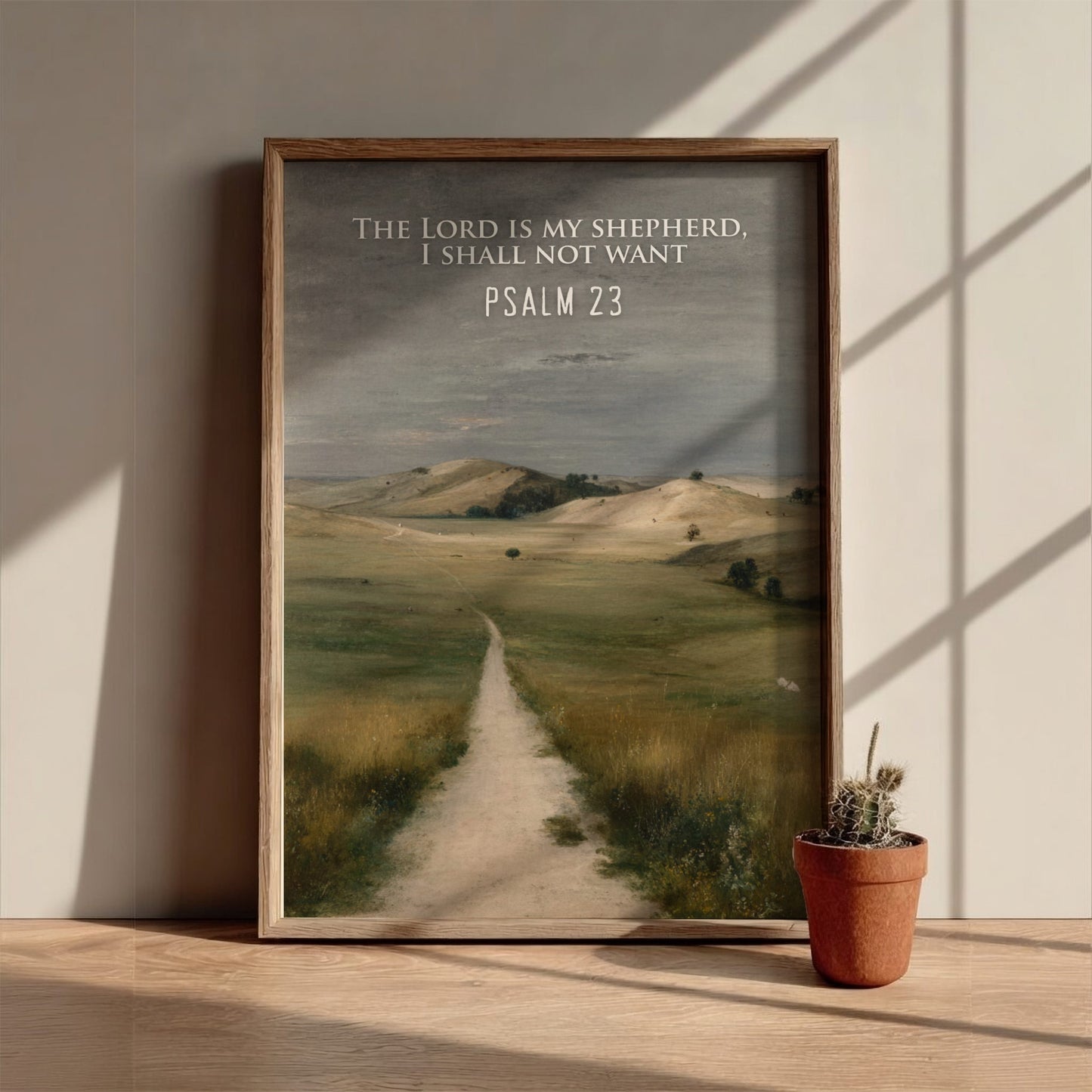 Psalm 23 Scripture Art - "The Still Waters" Wall Print