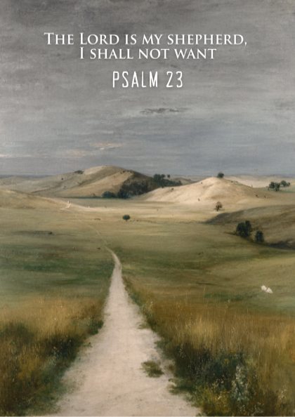 Psalm 23 Scripture Art - "The Still Waters" Wall Print