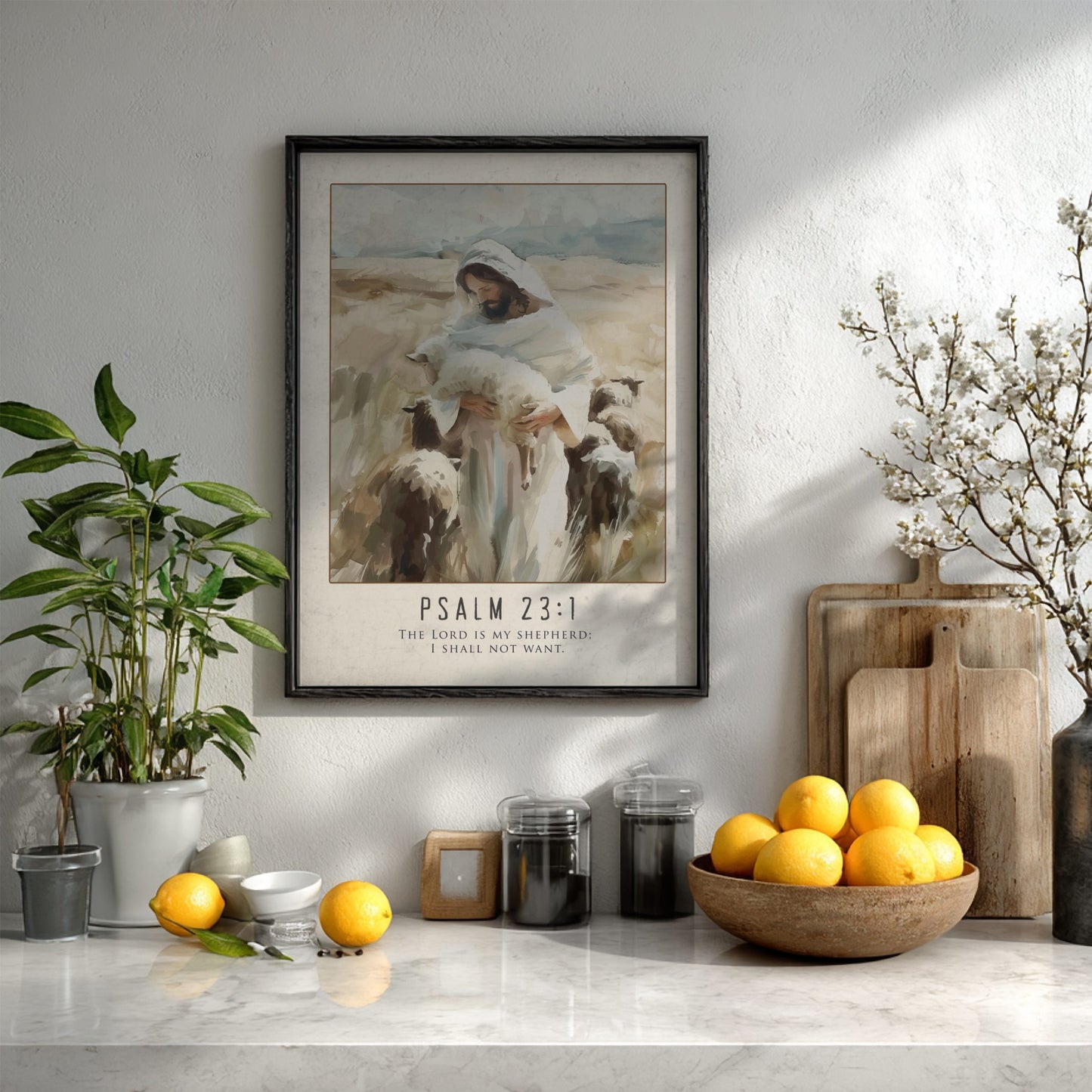 Psalm 23 Scripture Art - "The Valleys & The Victories" Wall Print