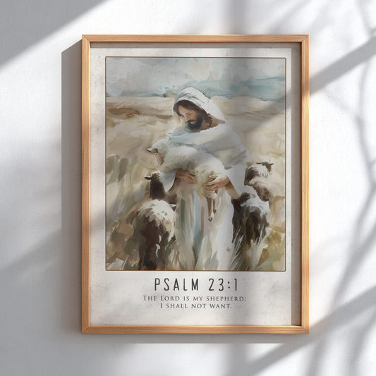 Psalm 23 Scripture Art - "The Valleys & The Victories" Wall Print