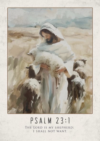 Psalm 23 Scripture Art - "The Valleys & The Victories" Wall Print