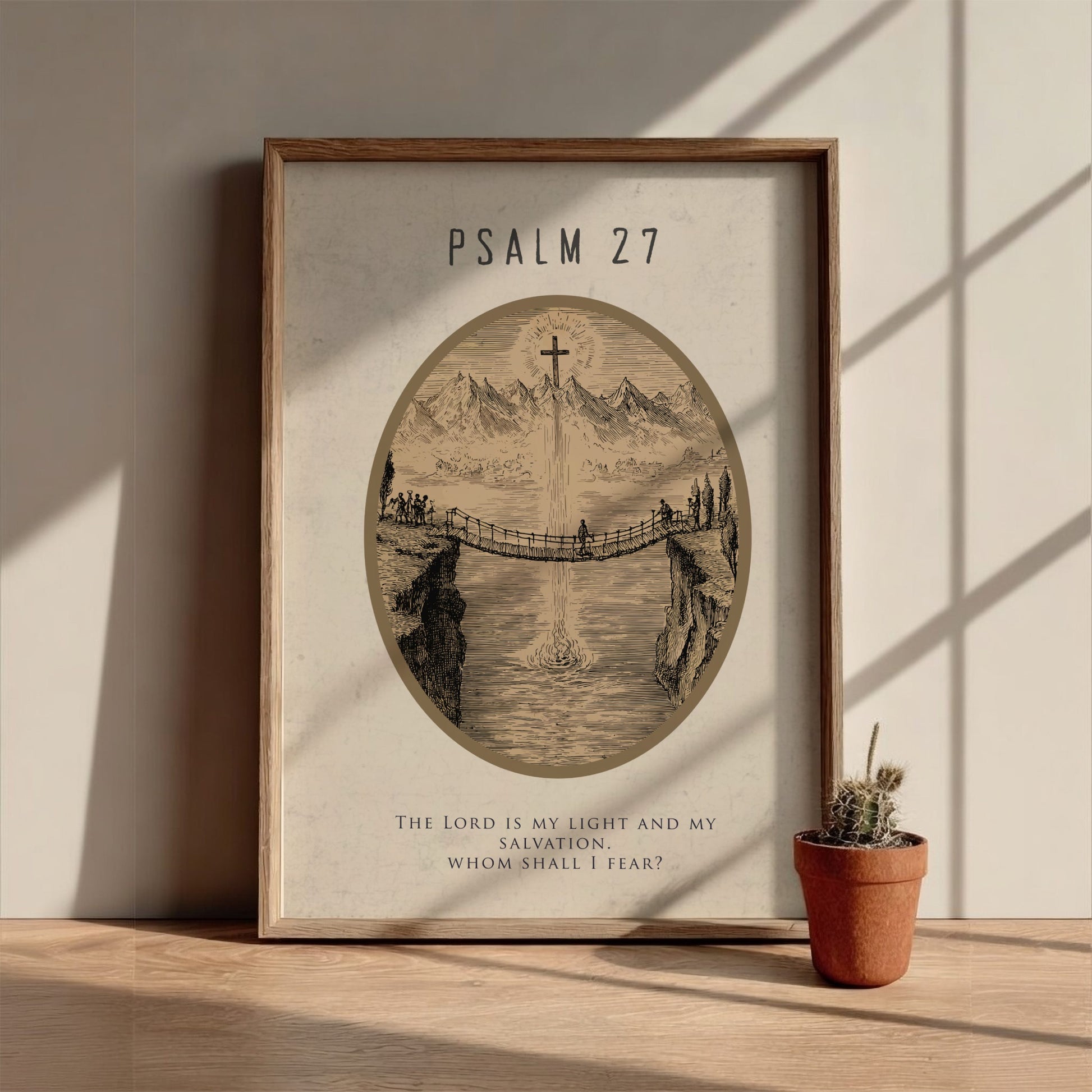 Psalm 27 Scripture Art - "The Stronghold" Wall Print