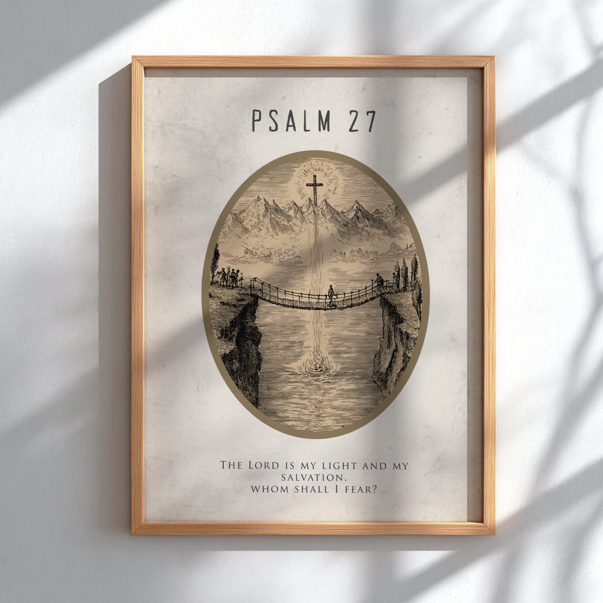 Psalm 27 Scripture Art - "The Stronghold" Wall Print