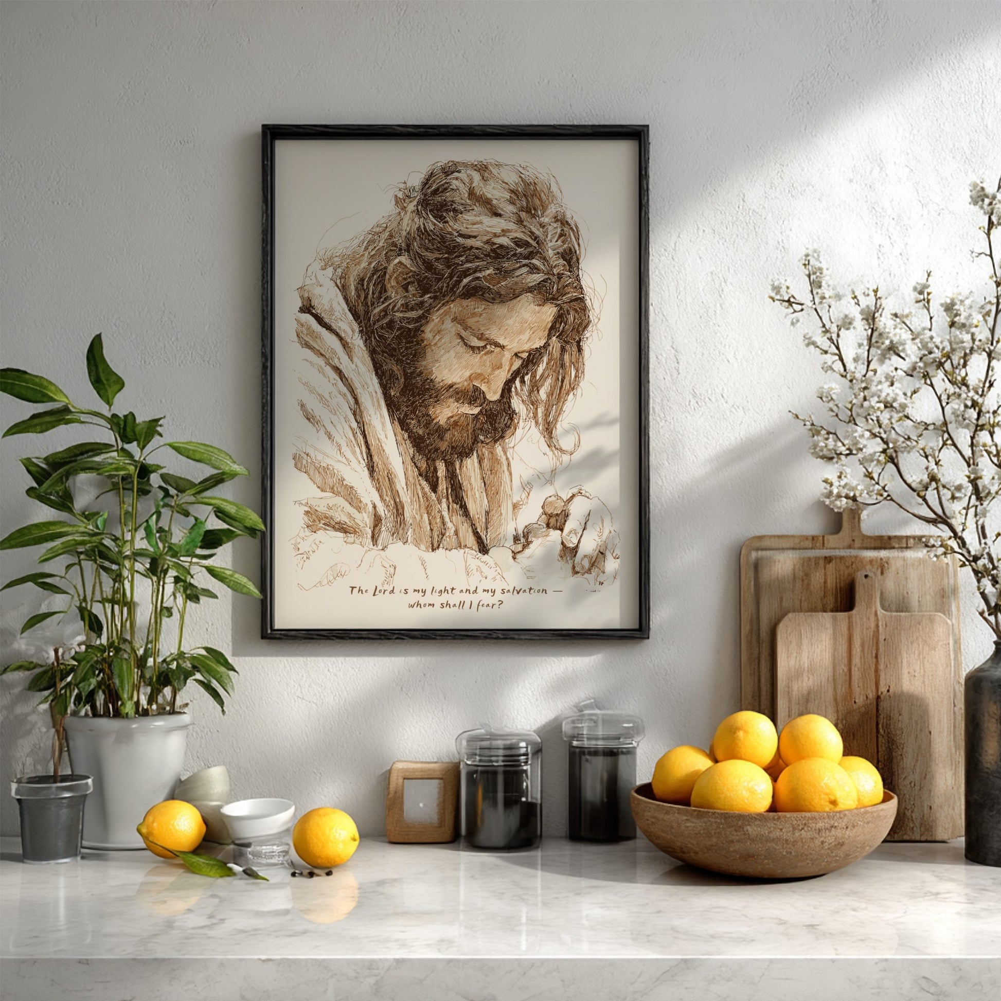 Psalm 27 Scripture Art - "The One Thing" Wall Print