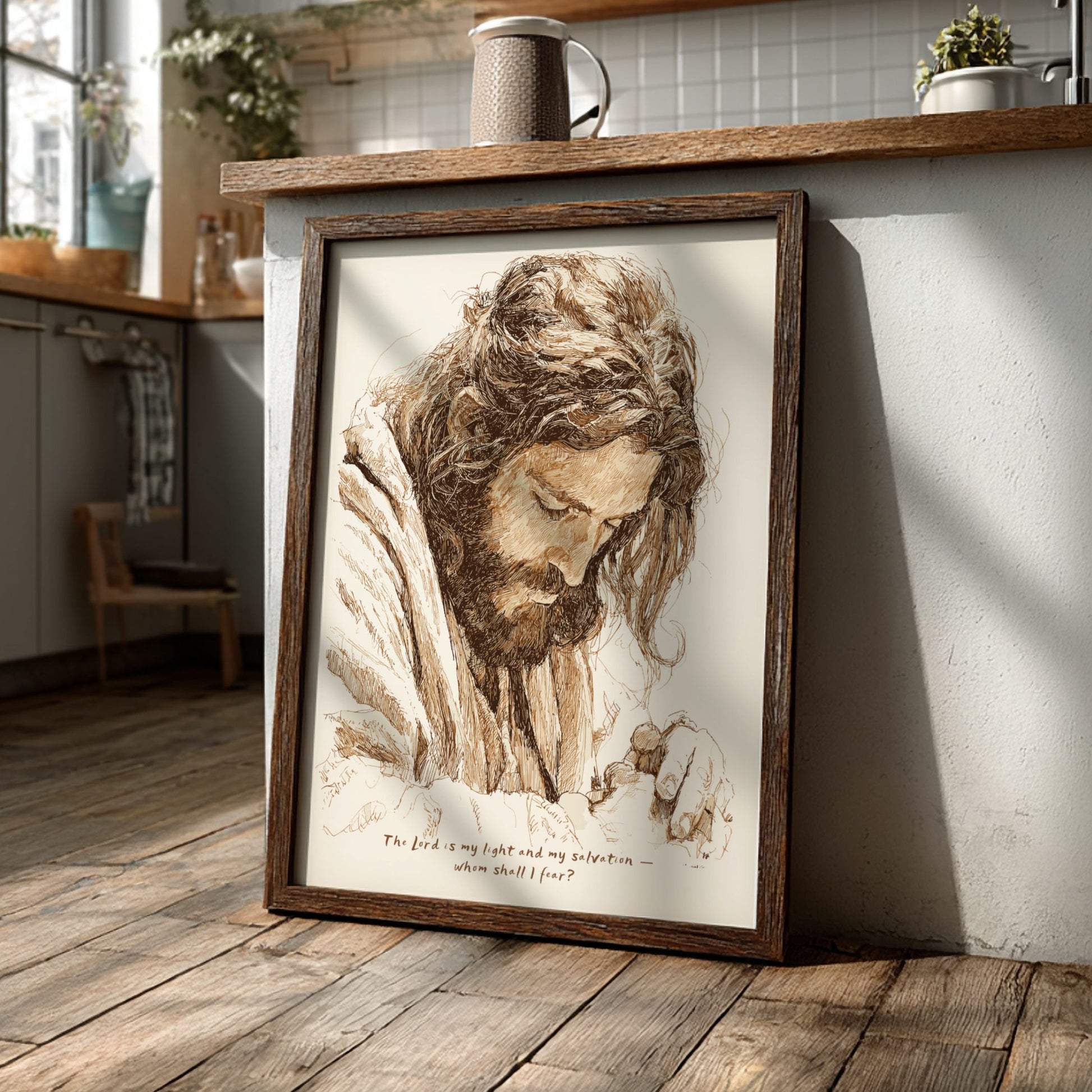 Psalm 27 Scripture Art - "The One Thing" Wall Print