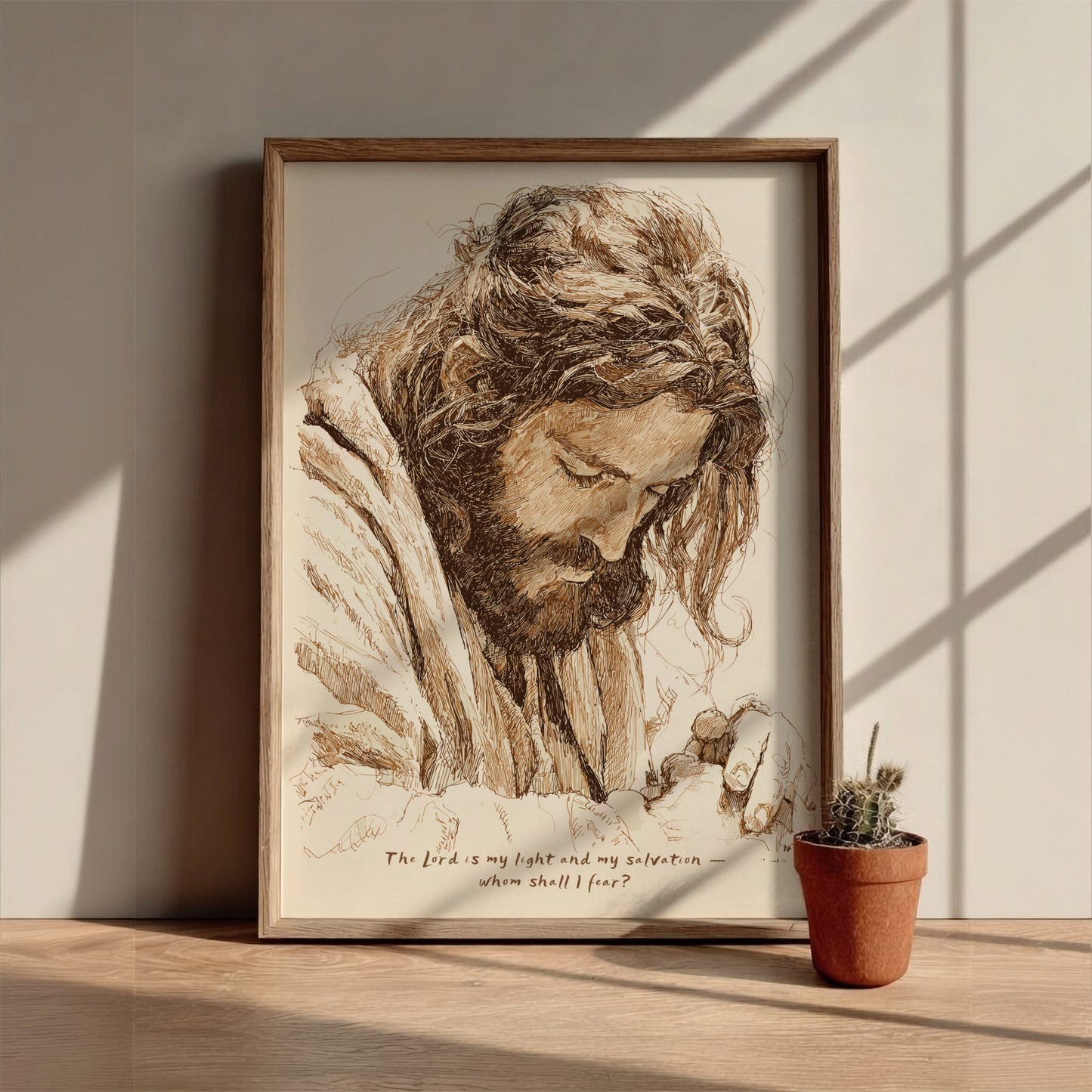 Psalm 27 Scripture Art - "The One Thing" Wall Print
