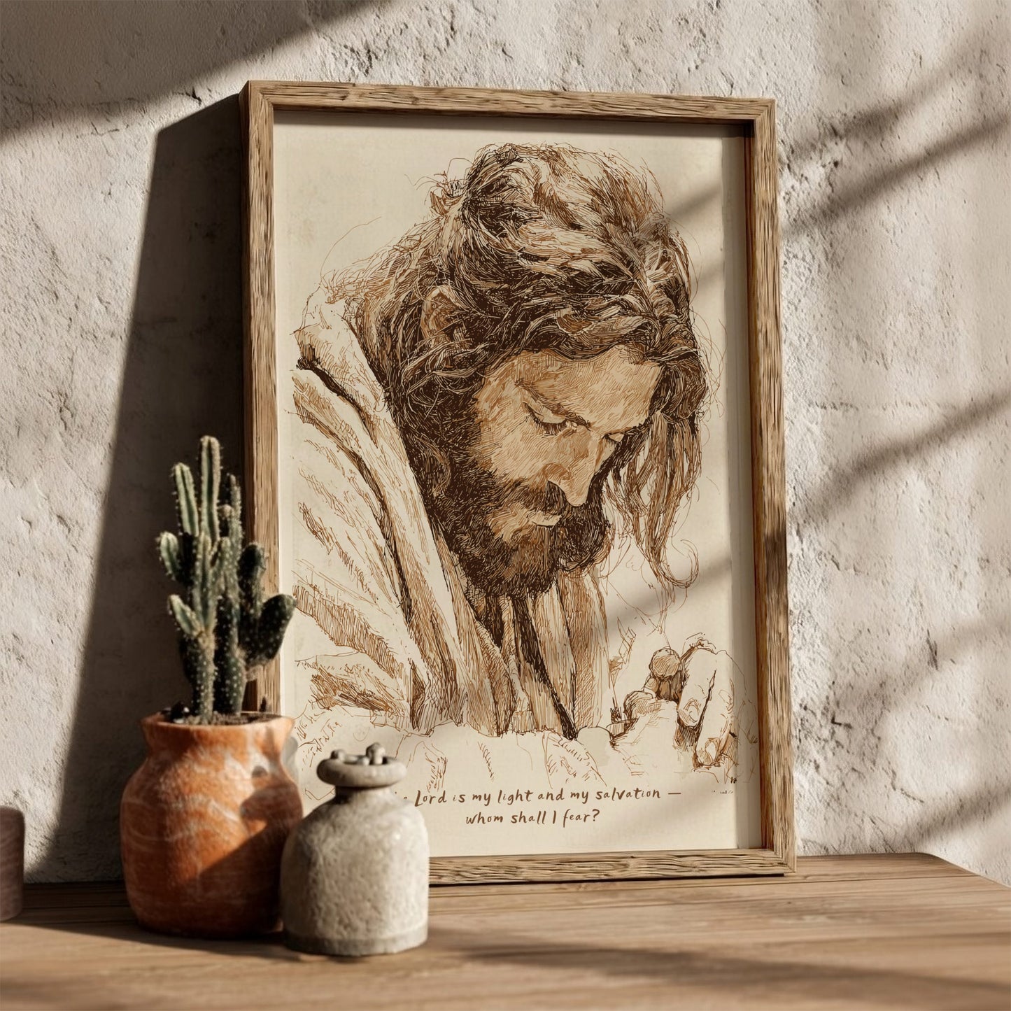 Psalm 27 Scripture Art - "The One Thing" Wall Print