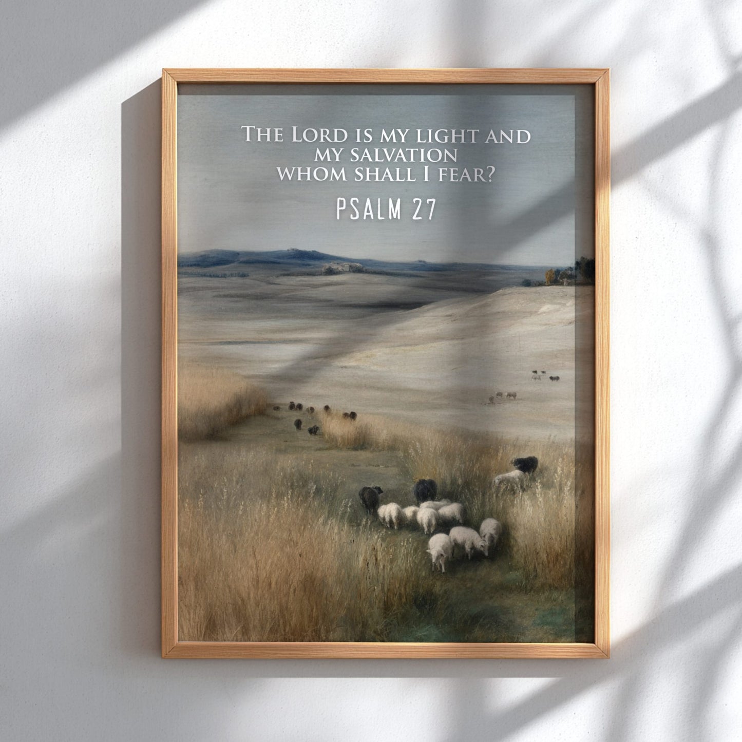 Psalm 27 Scripture Print - "My Light and Salvation" Wall Art