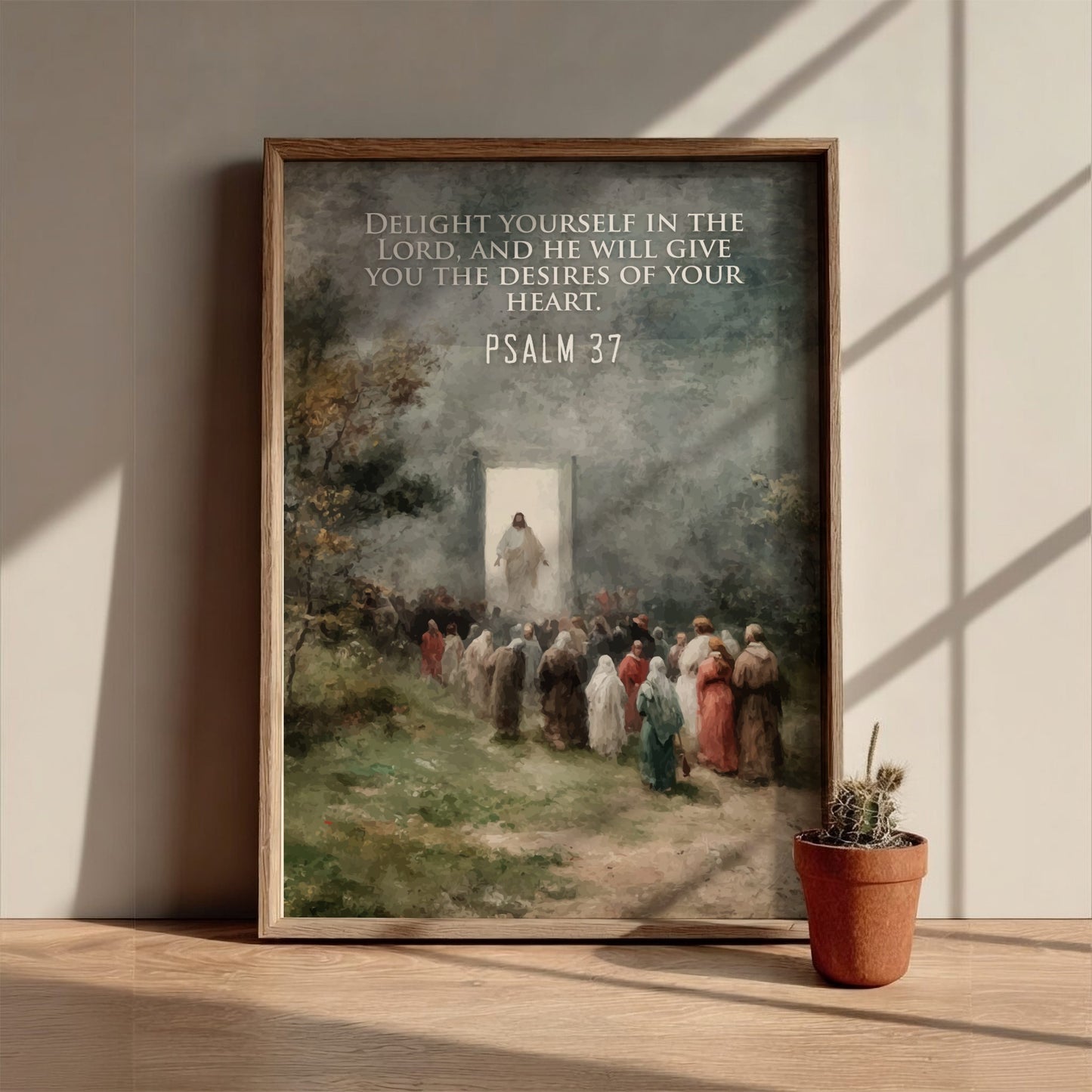 Psalm 37 Scripture Art - "Commit Your Way" Wall Print