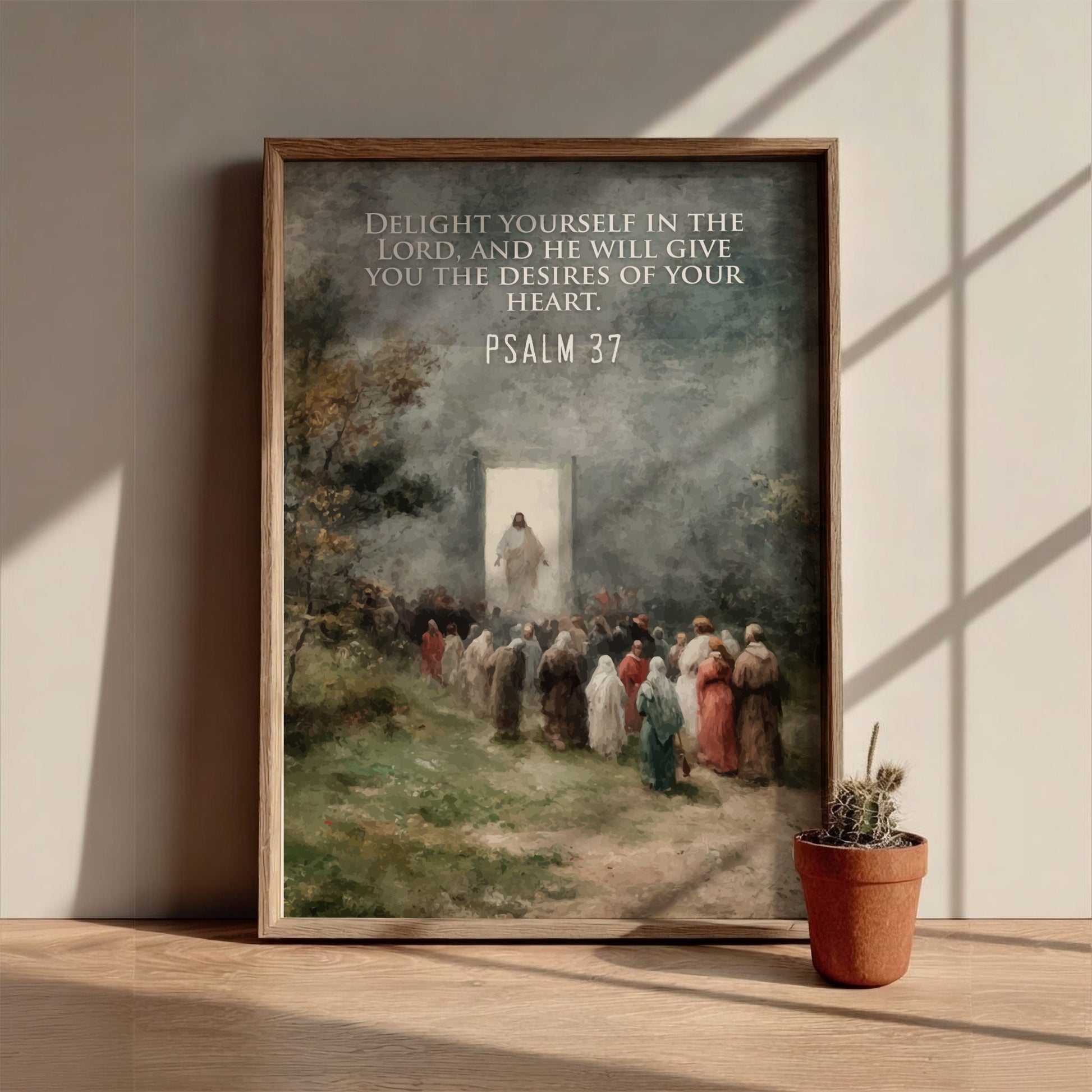 Psalm 37 Scripture Art - "Commit Your Way" Wall Print