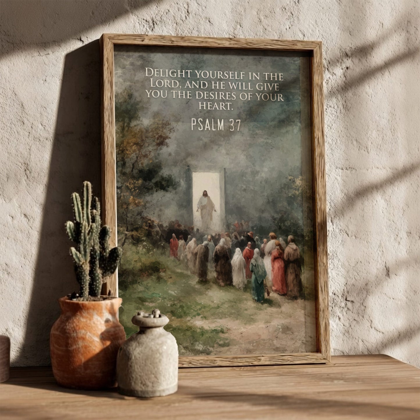 Psalm 37 Scripture Art - "Commit Your Way" Wall Print