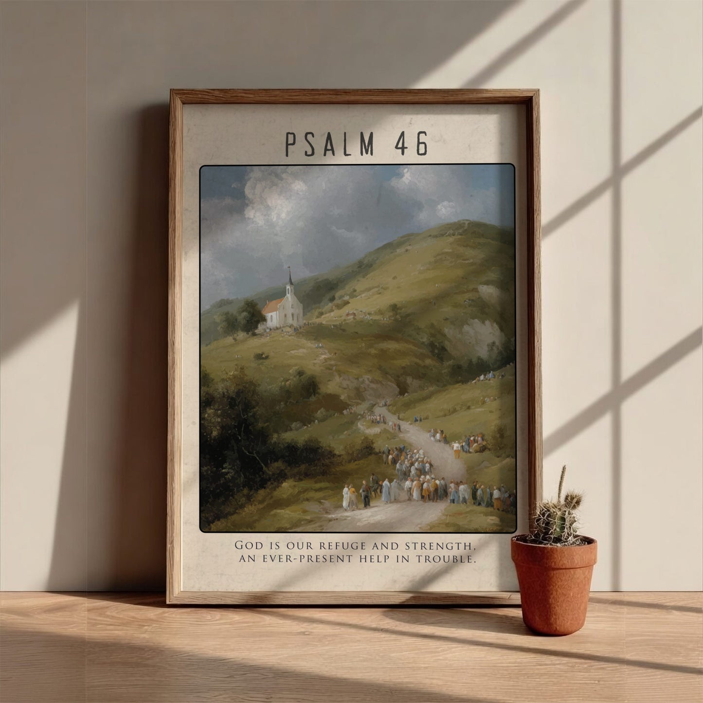 Psalm 46 Scripture Art - "Be Still and Know" Wall Print