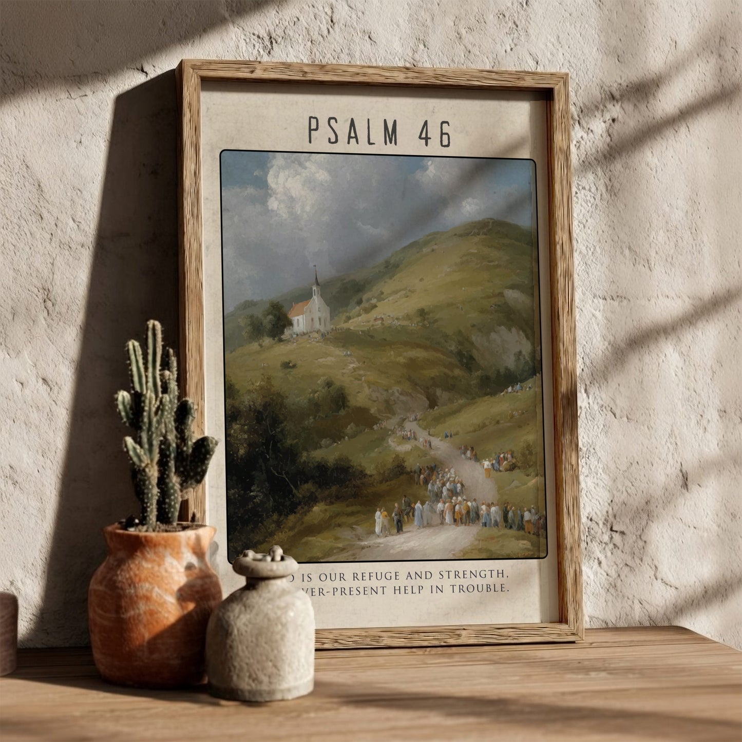 Psalm 46 Scripture Art - "Be Still and Know" Wall Print