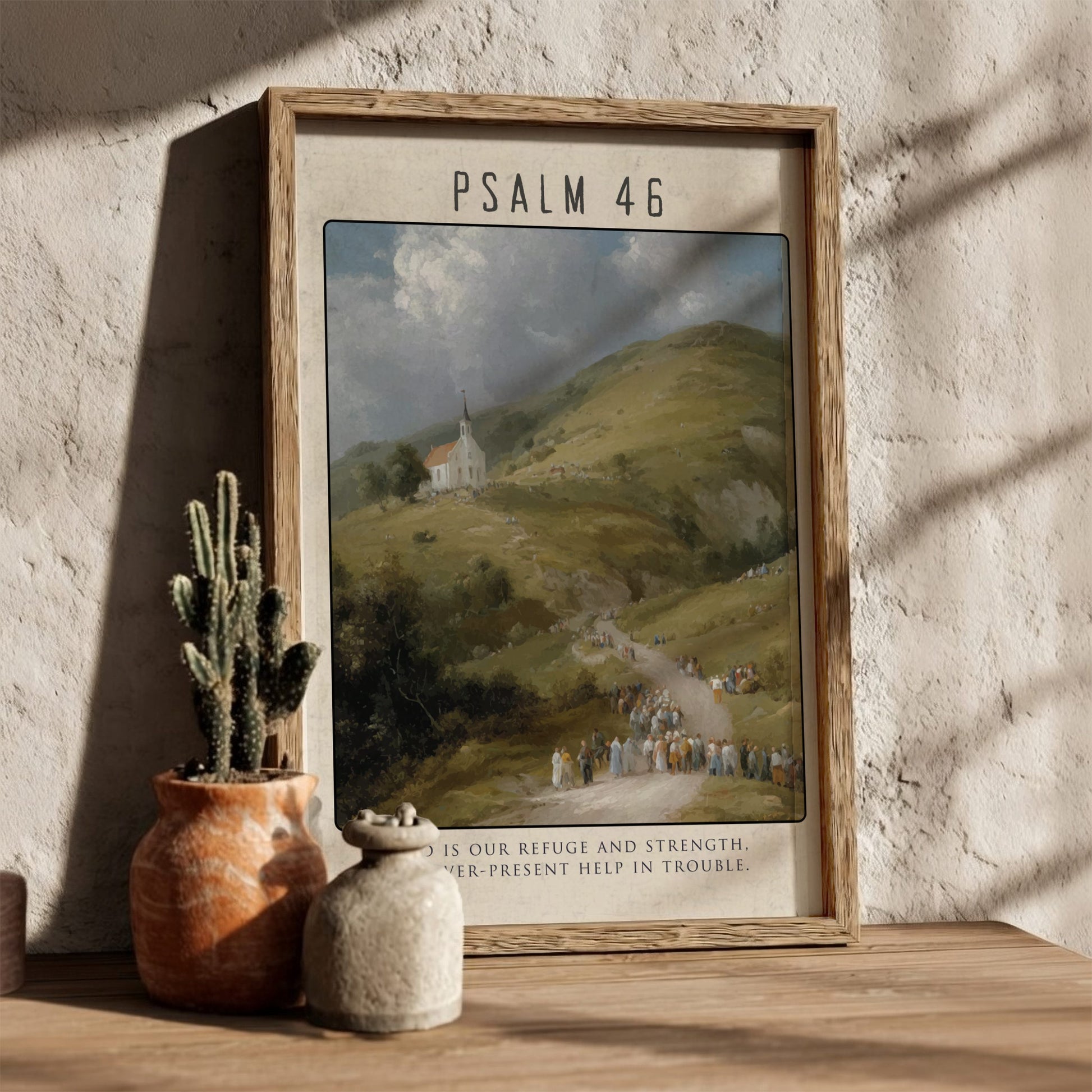 Psalm 46 Scripture Art - "Be Still and Know" Wall Print