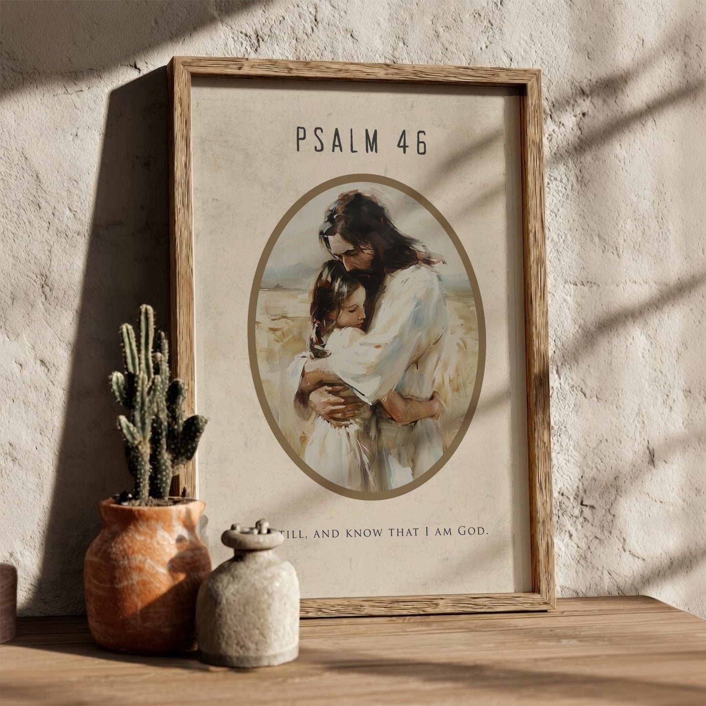 Psalm 46 Scripture Art - "The Stronghold" Wall Print