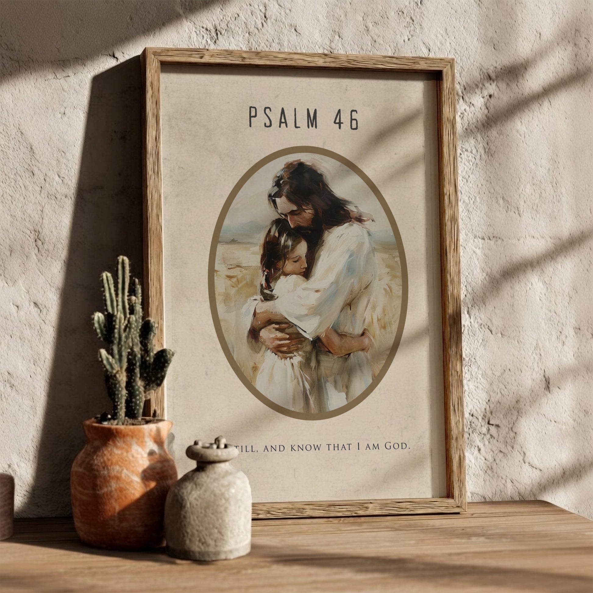 Psalm 46 Scripture Art - "The Stronghold" Wall Print