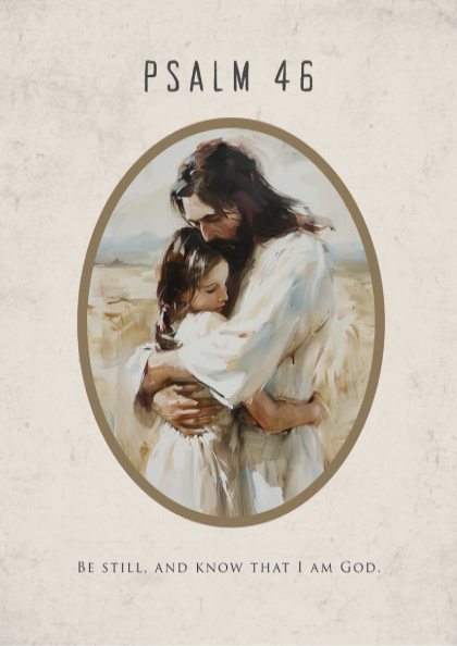 Psalm 46 Scripture Art - "The Stronghold" Wall Print