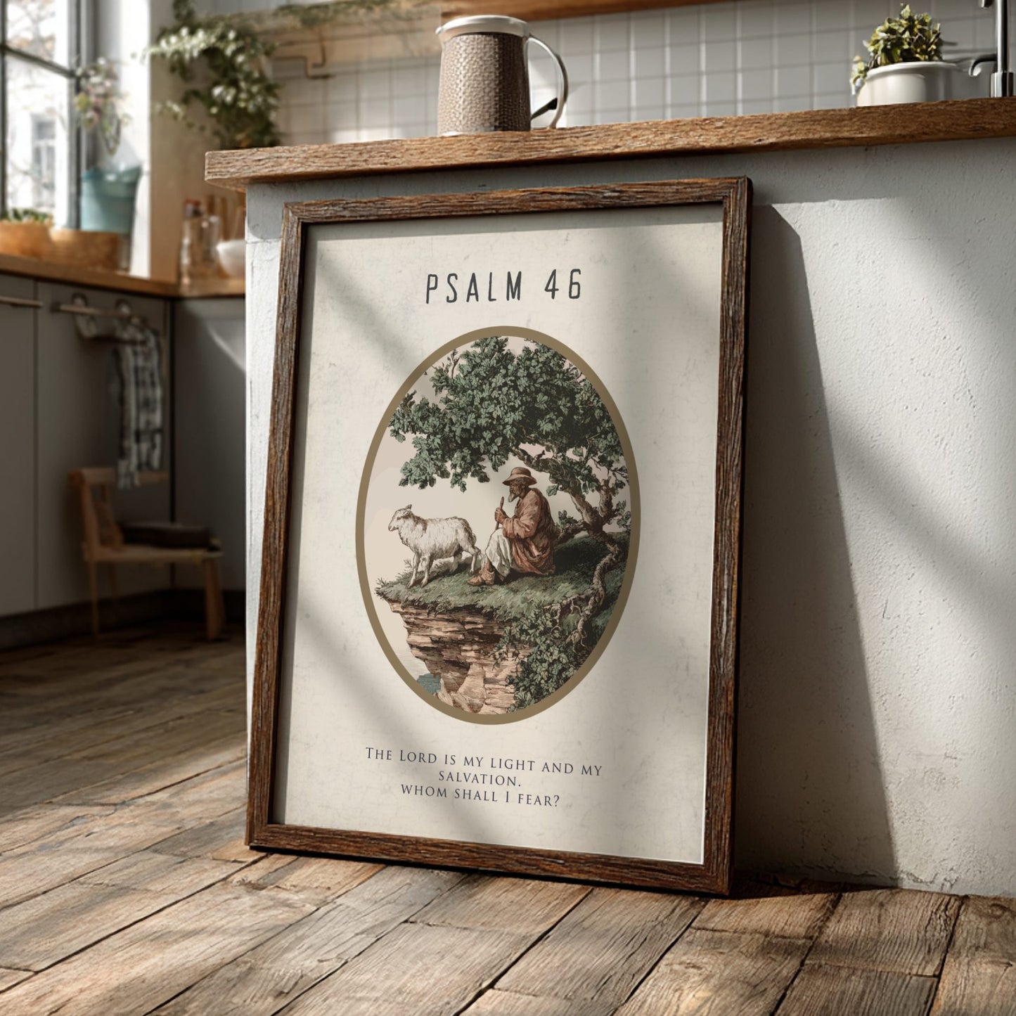 Psalm 46 Scripture Art - "The City of God" Wall Print