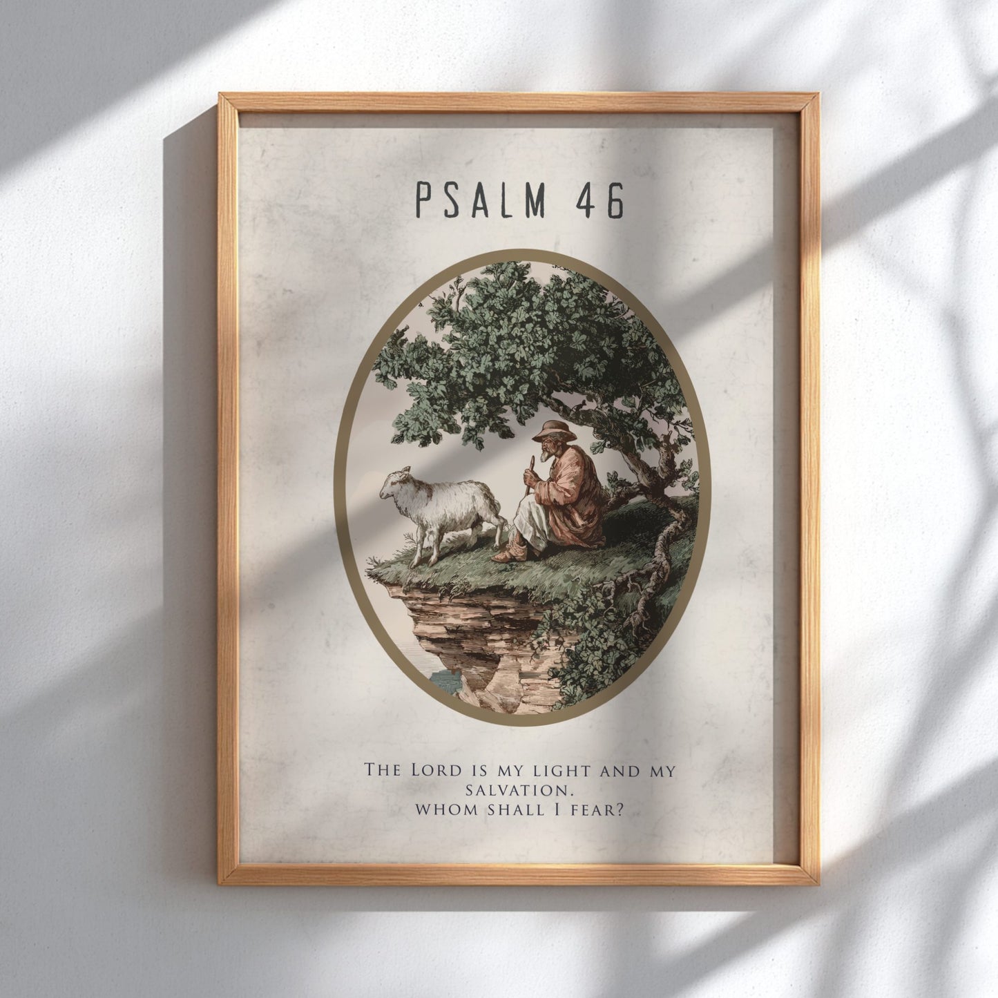 Psalm 46 Scripture Art - "The City of God" Wall Print