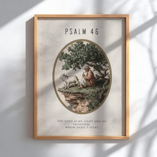 Psalm 46 Scripture Art - "The City of God" Wall Print