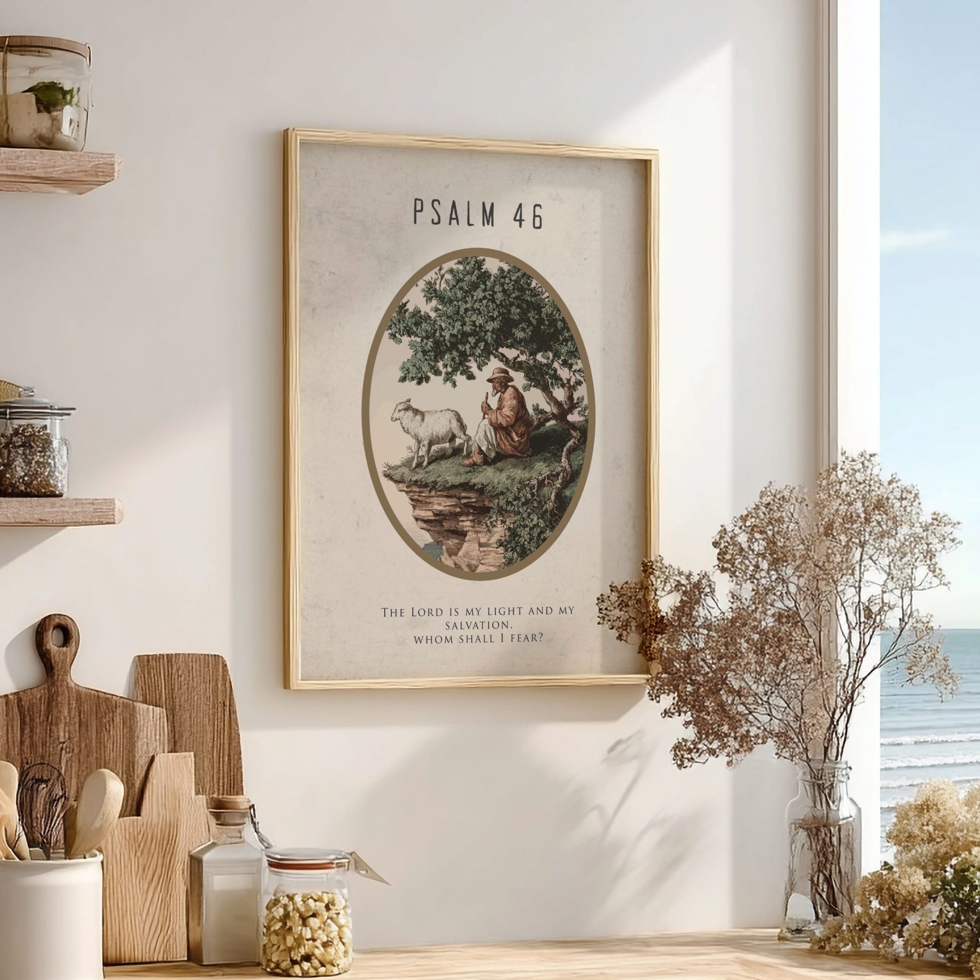 Psalm 46 Scripture Art - "The City of God" Wall Print