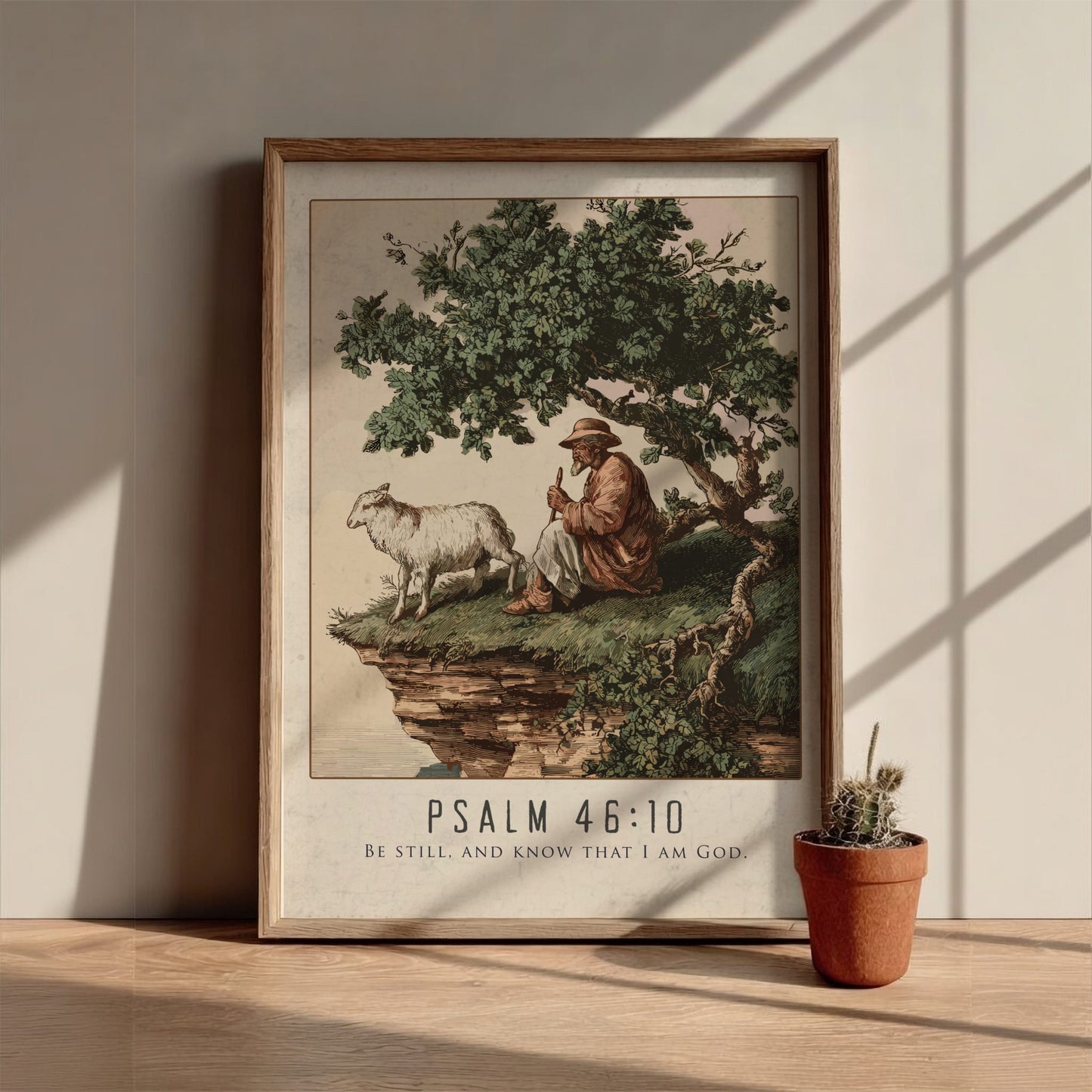 Psalm 46:10 Scripture Art - "Be Still and Know" Wall Print