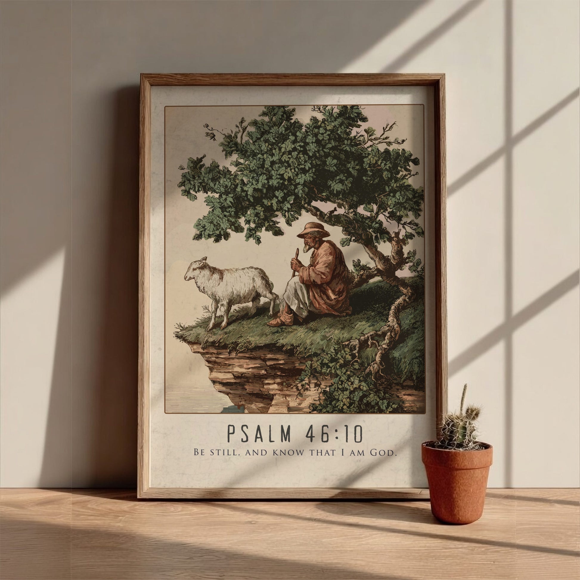 Psalm 46:10 Scripture Art - "Be Still and Know" Wall Print