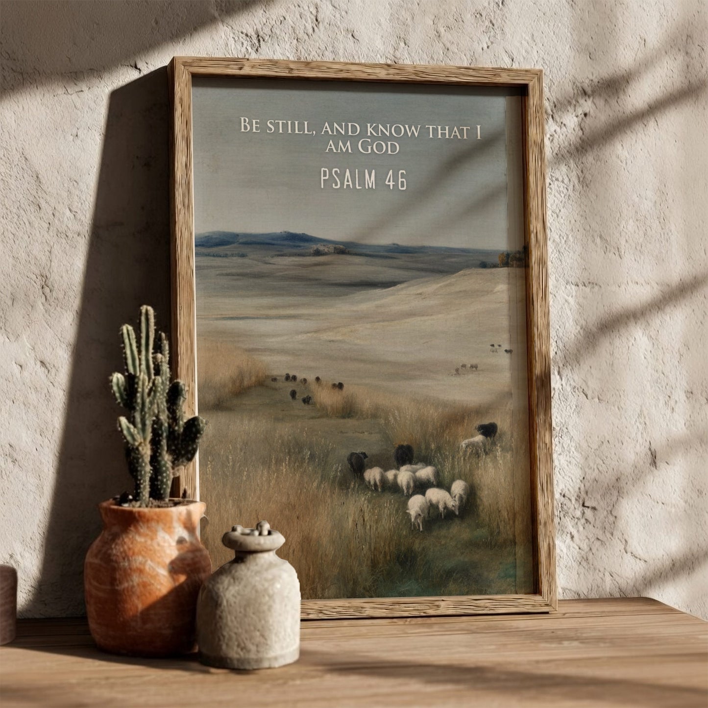Psalm 46 Scripture Art - "The Help of God" Wall Print