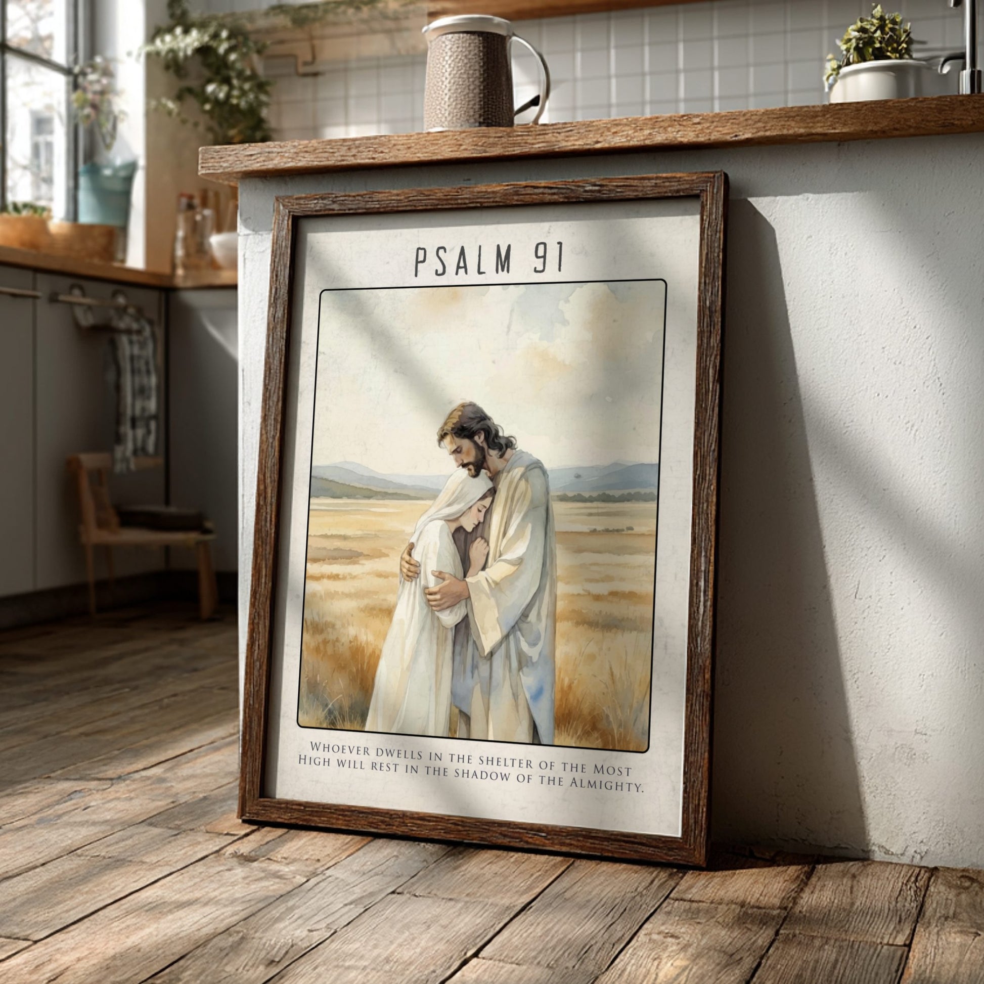 Psalm 91 Scripture Art - "The Secret Place" Wall Print