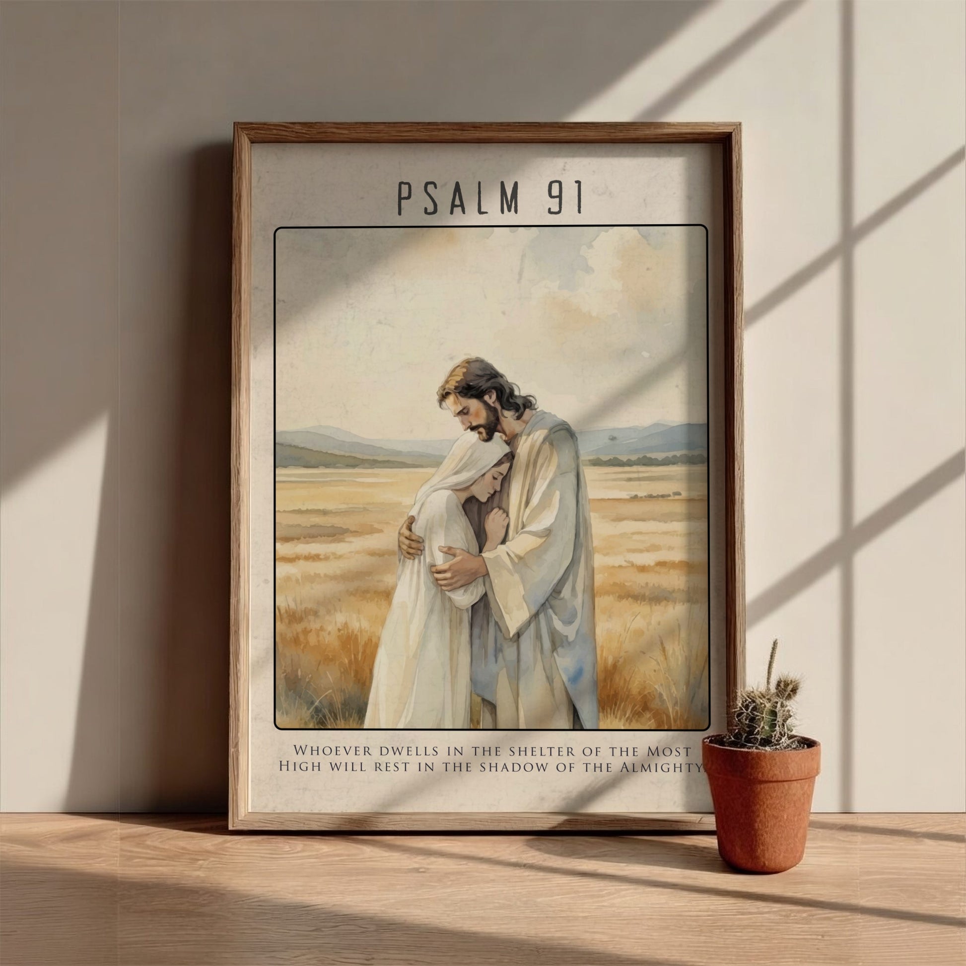 Psalm 91 Scripture Art - "The Secret Place" Wall Print