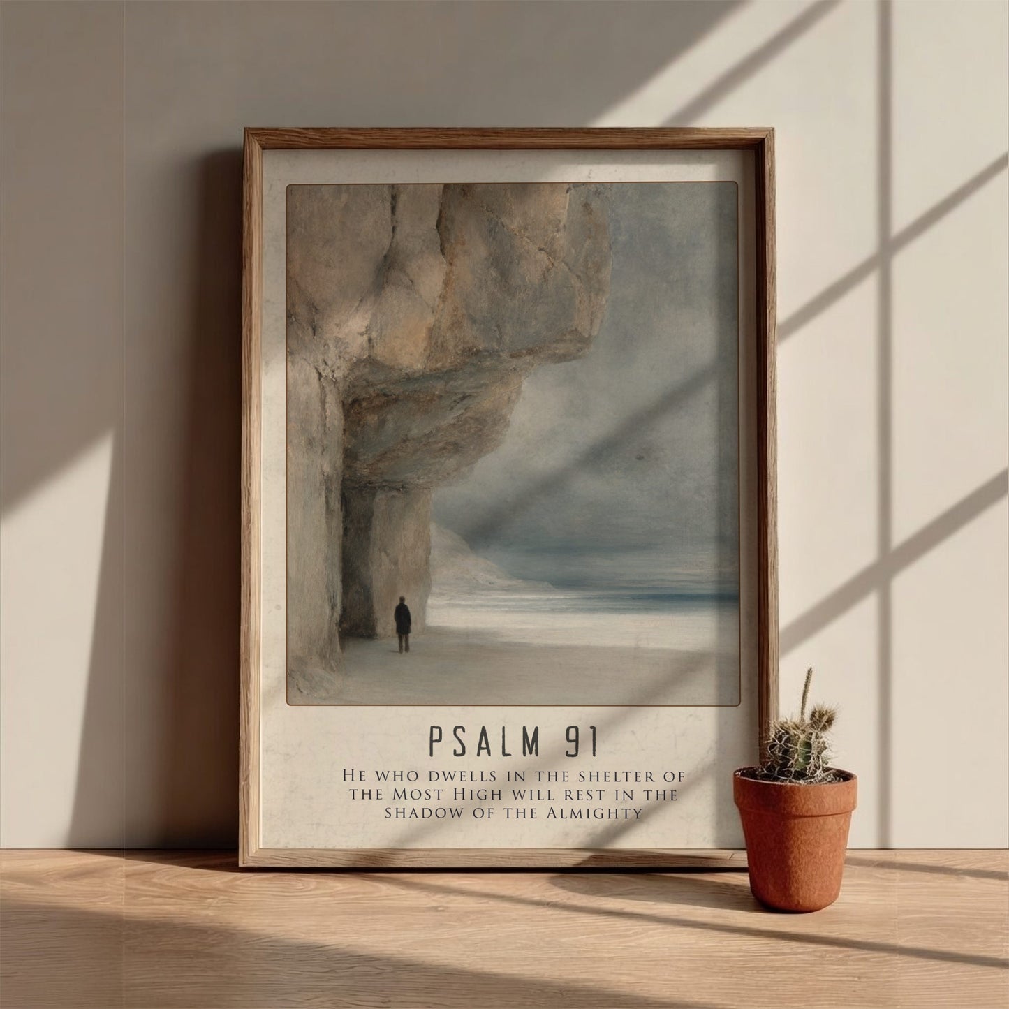 Psalm 91 Scripture Art - "Angel Guardians" Wall Print