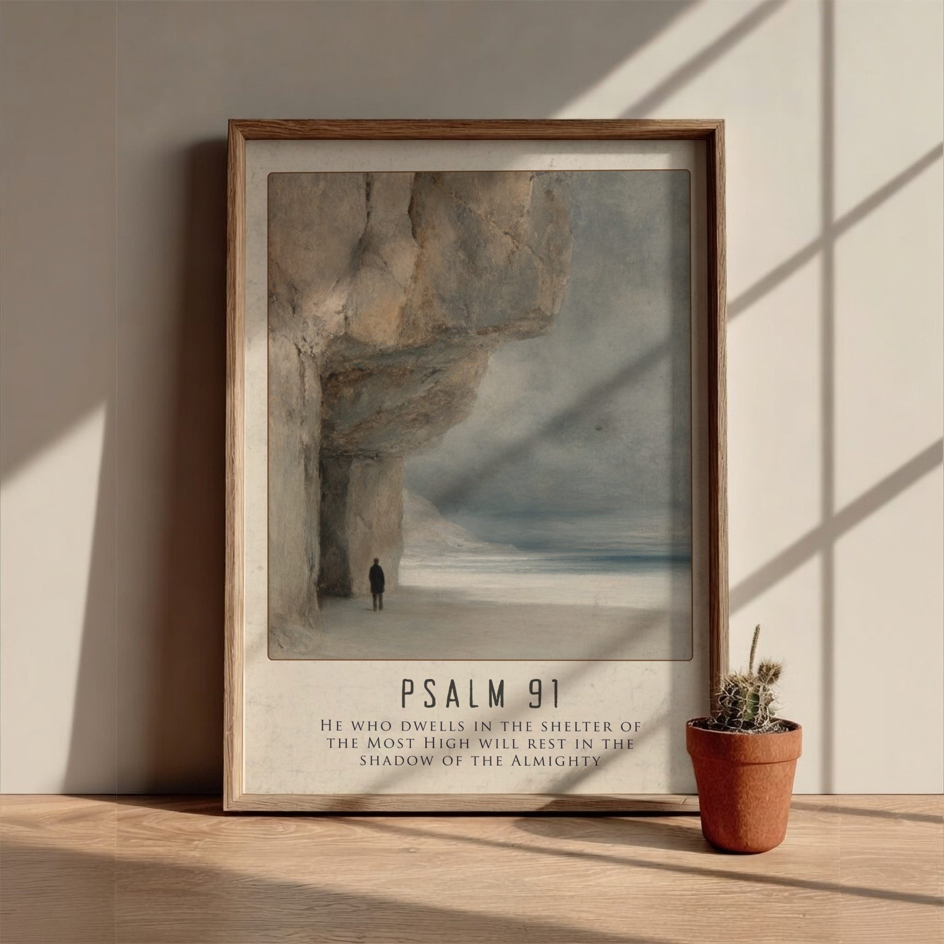 Psalm 91 Scripture Art - "Angel Guardians" Wall Print