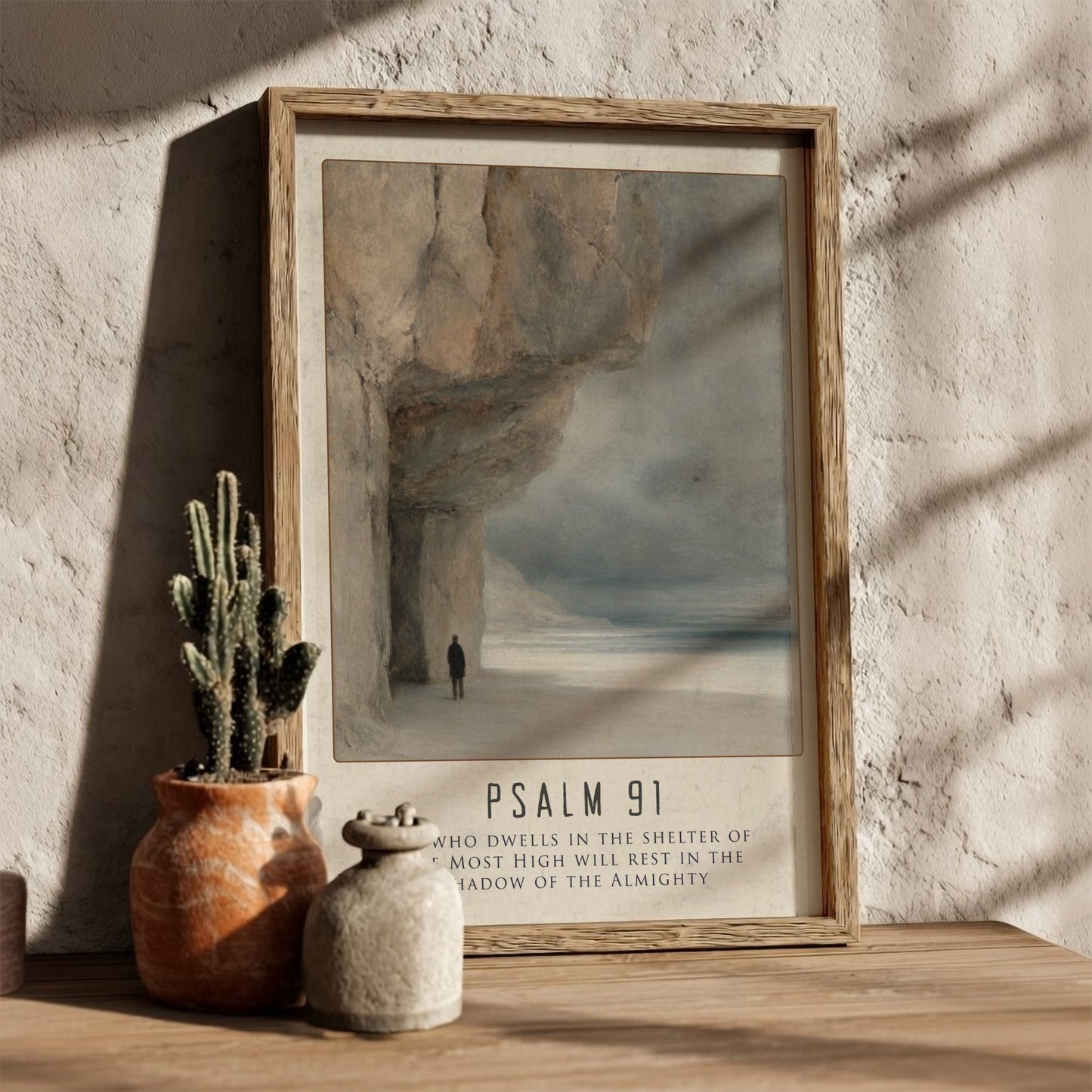 Psalm 91 Scripture Art - "Angel Guardians" Wall Print