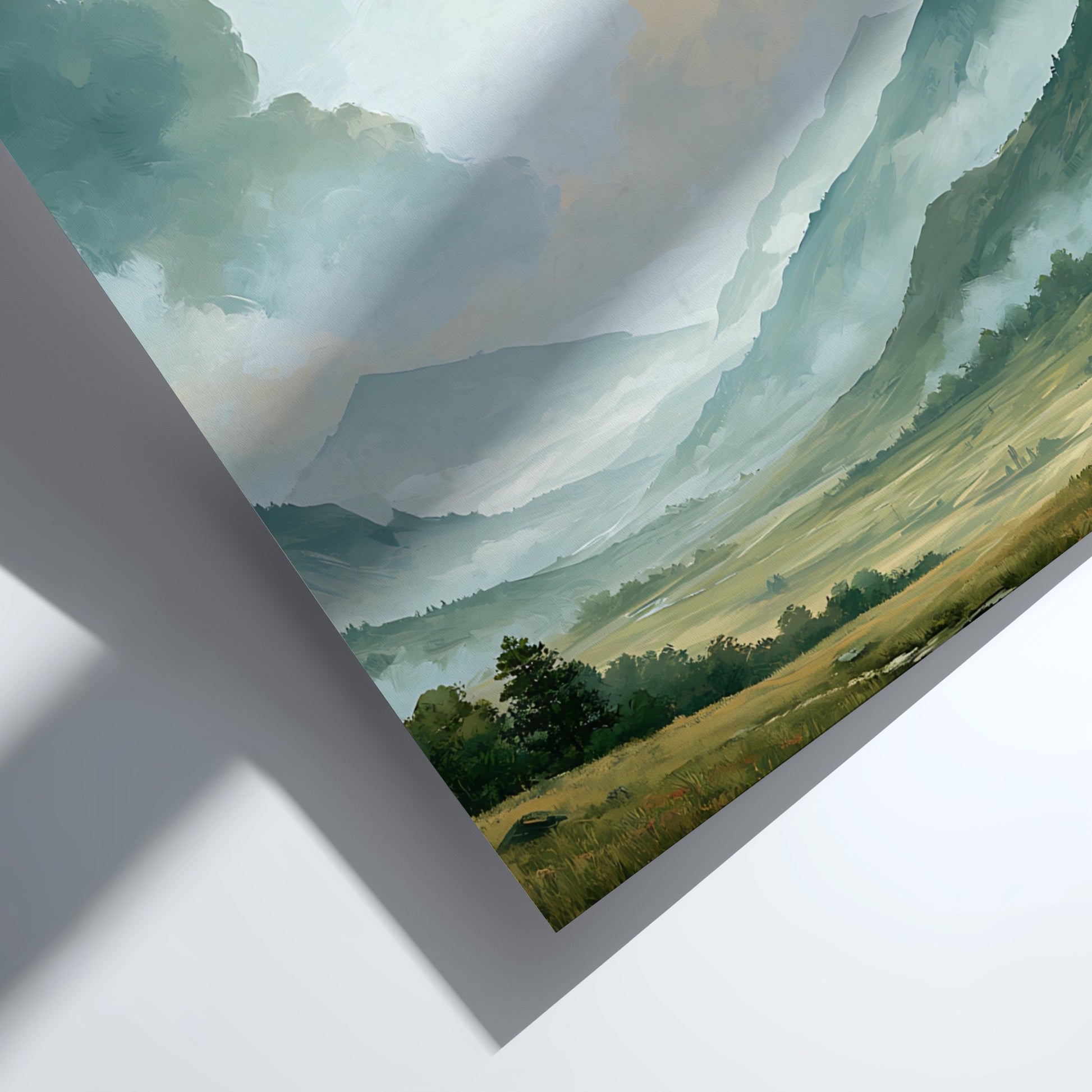 Poster featuring a misty mountain landscape with Psalm 130:5 scripture text in white