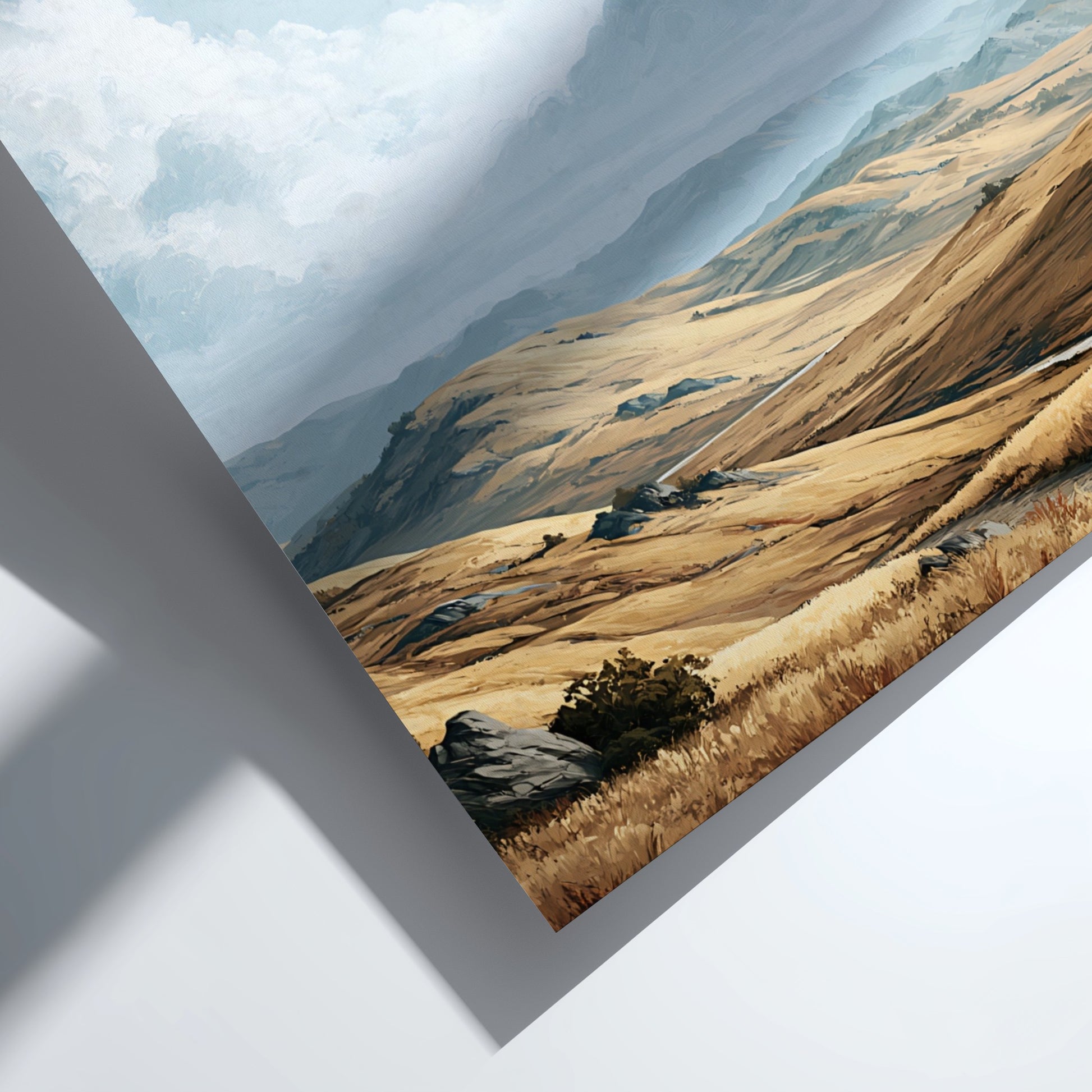 Poster featuring golden rolling hills under a vast sky with O Taste And See.