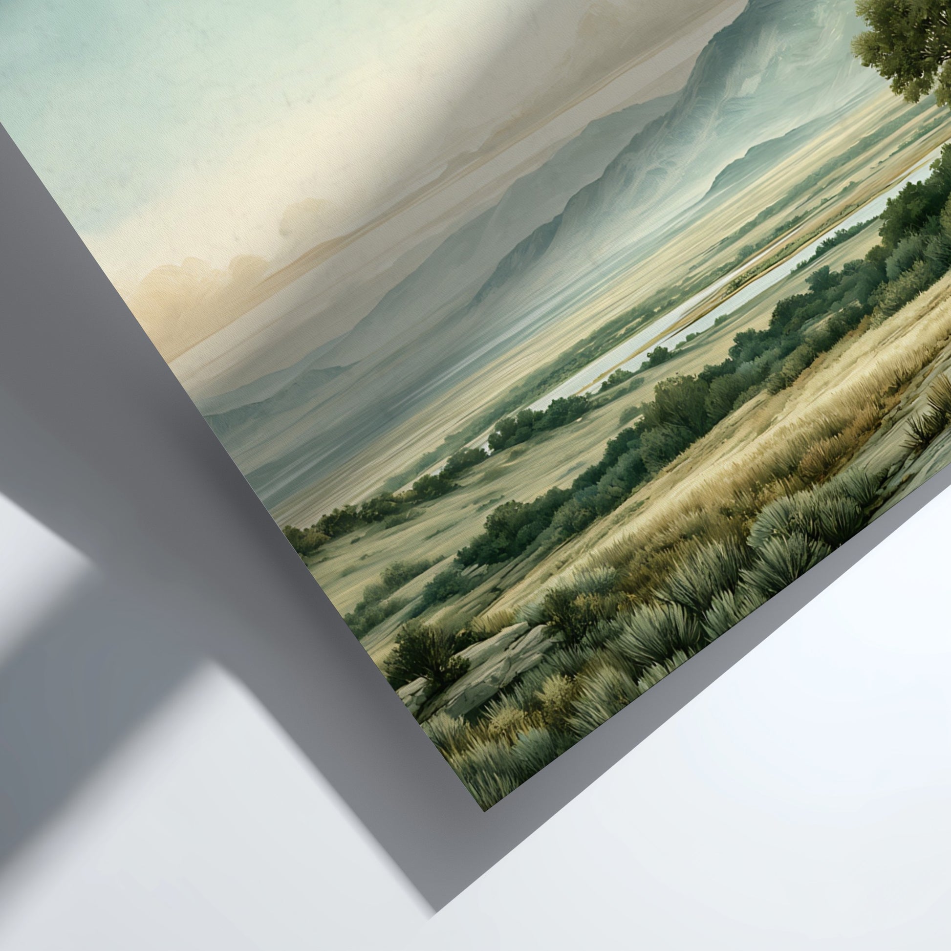 Poster displaying a serene landscape with rolling hills and the text Psalm 62:1