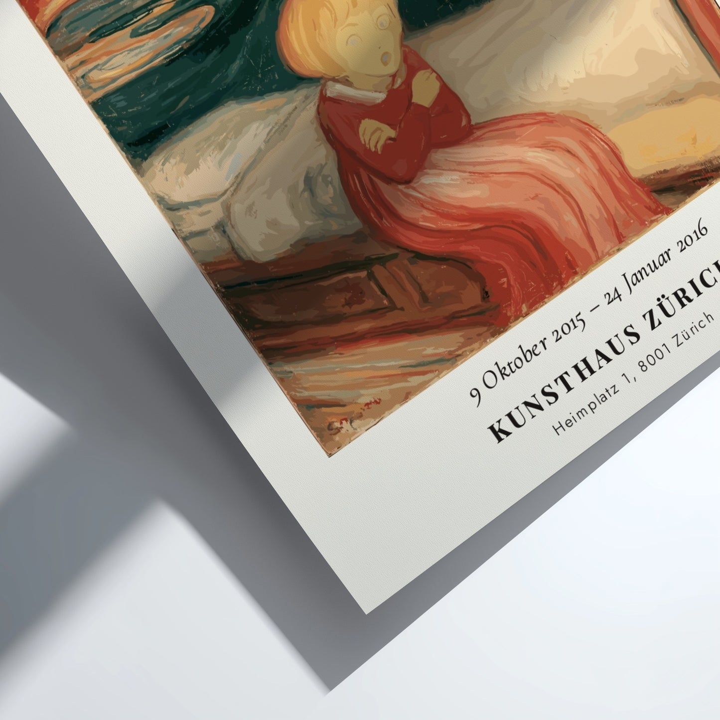 Edvard Munch poster featuring Pubertät with vibrant colors and emotional depth